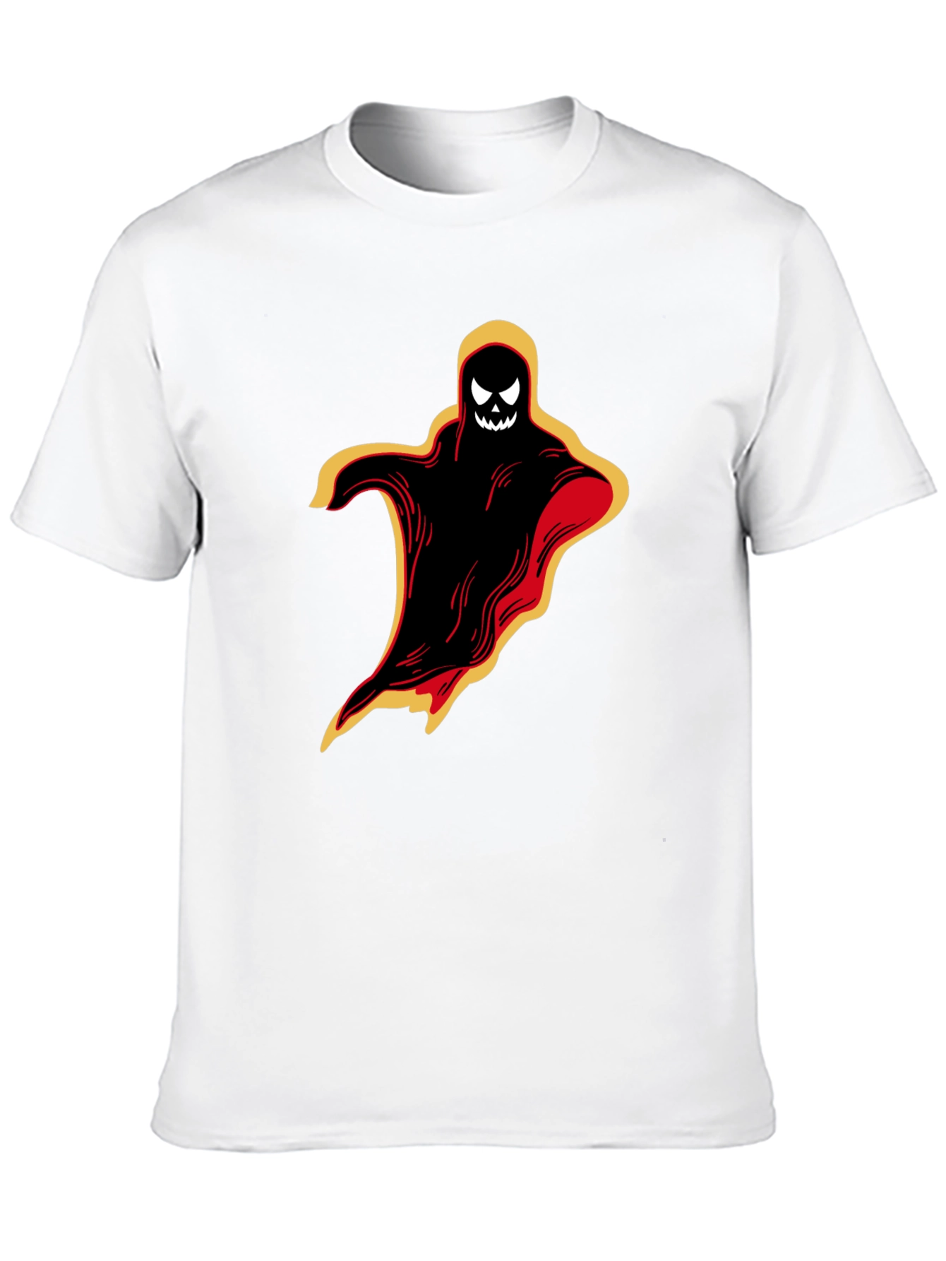 Black Halloween Ghost Graphic Tee - Spooky Black T-Shirt view 10