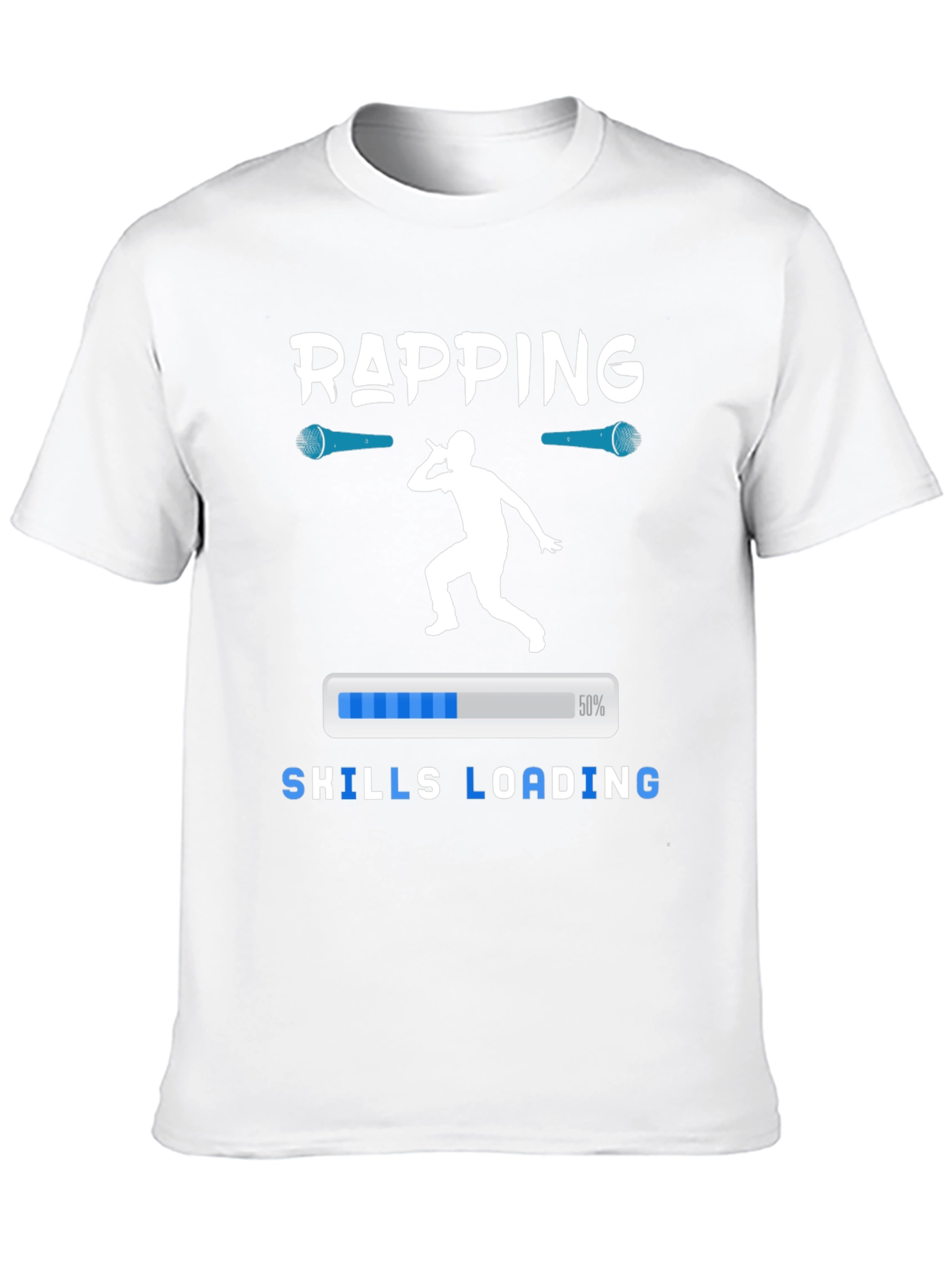 Black Rapping Skills Loading Graphic T-Shirt view 10