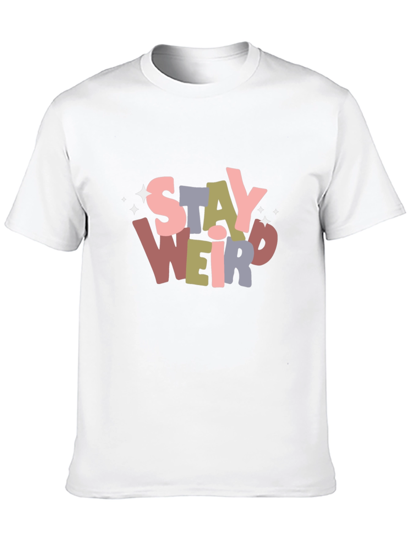 Black Stay Weird Graphic Tee - Unisex Softstyle T-Shirt view 10