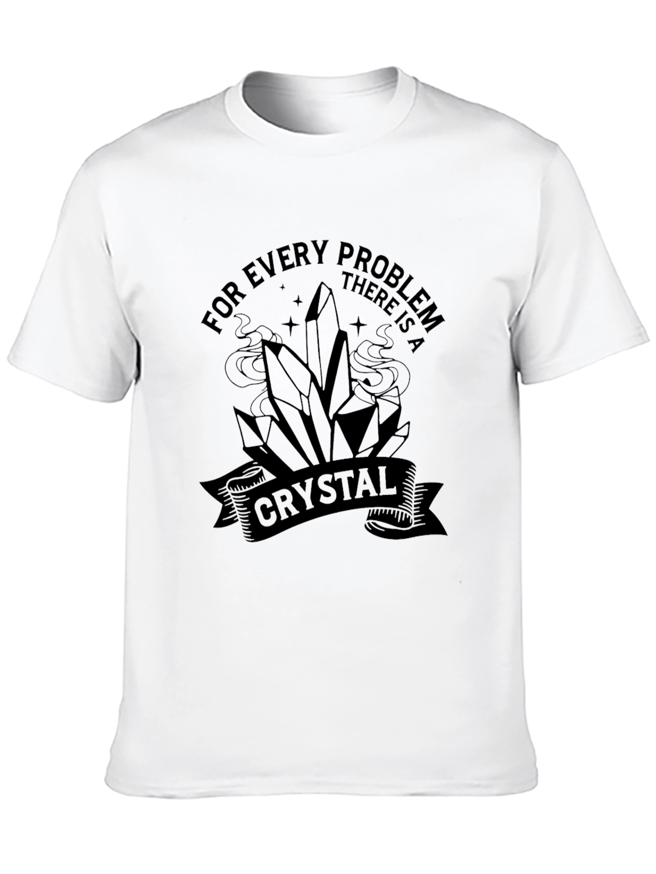 Black Crystal Problem Solver Graphic Tee view 10