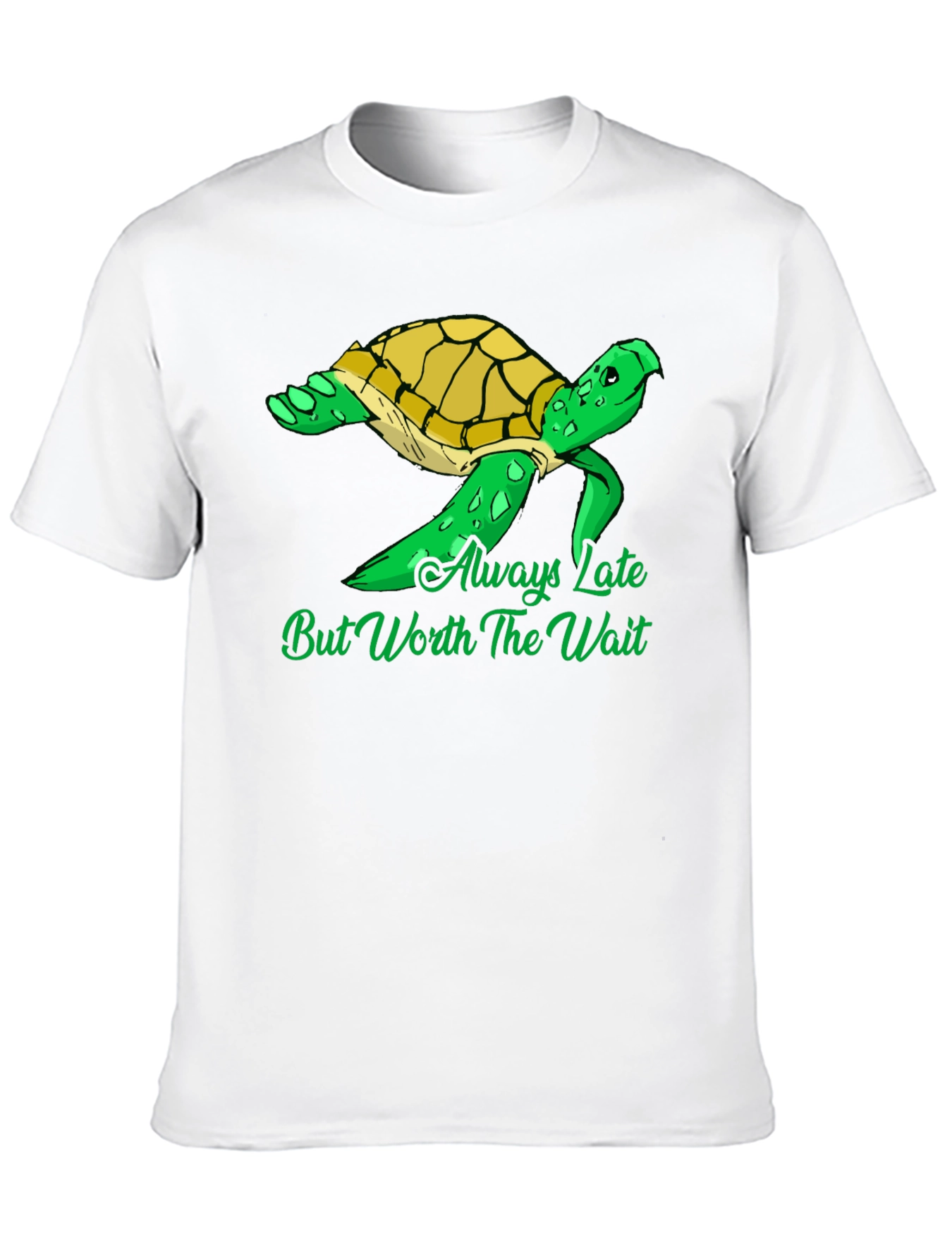 Black Always Late Turtle Graphic T-Shirt view 10