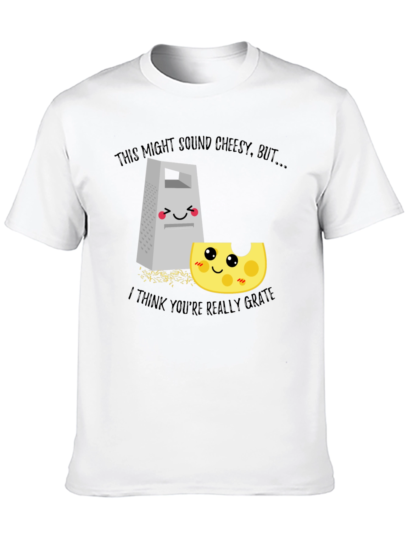 Black Funny "Cheesy Grate" Graphic T-Shirt view 10