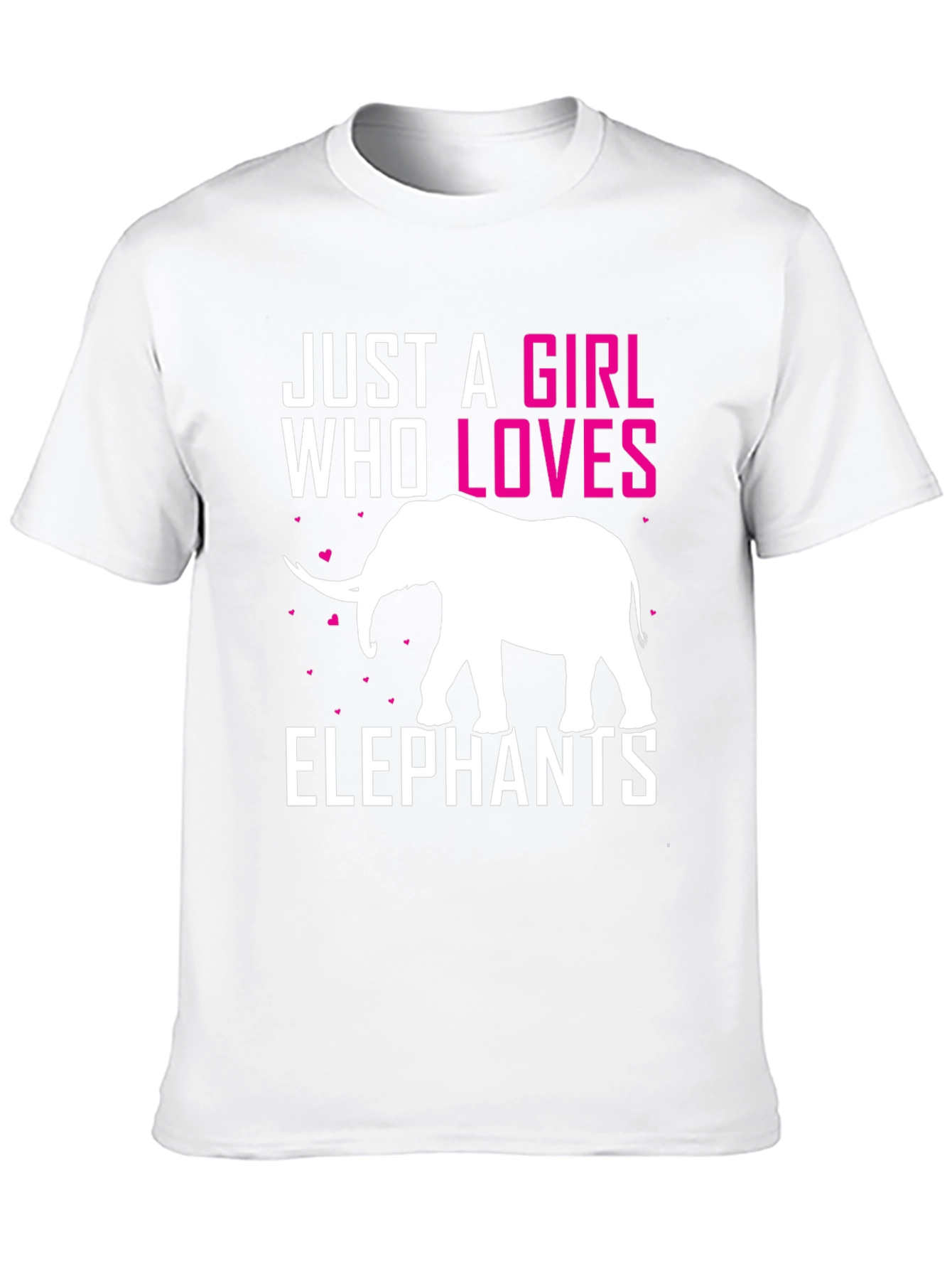 Black Just a Girl Who Loves Elephants T-Shirt view 10