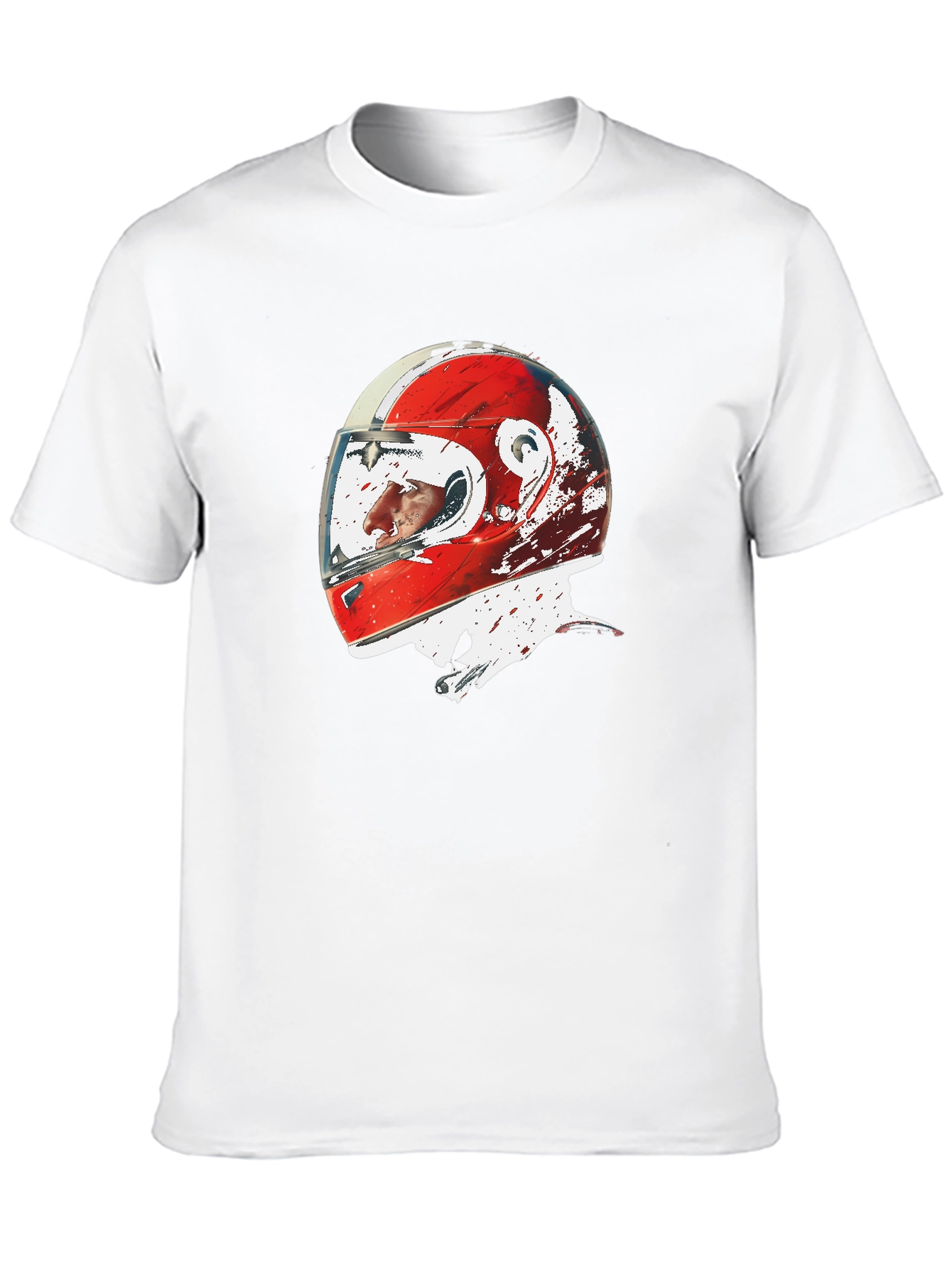 Black Racing Helmet Graphic Tee - Motorsport Fan Apparel view 10