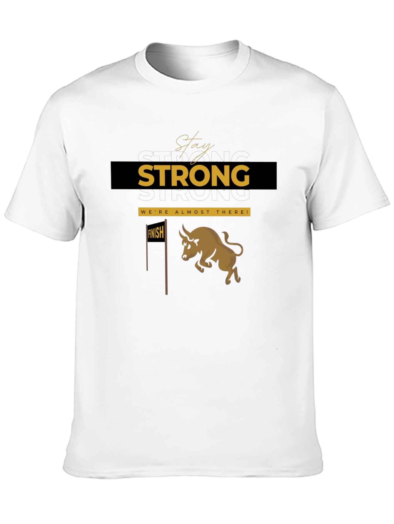 Stay Strong Bull Graphic T-Shirt - 10