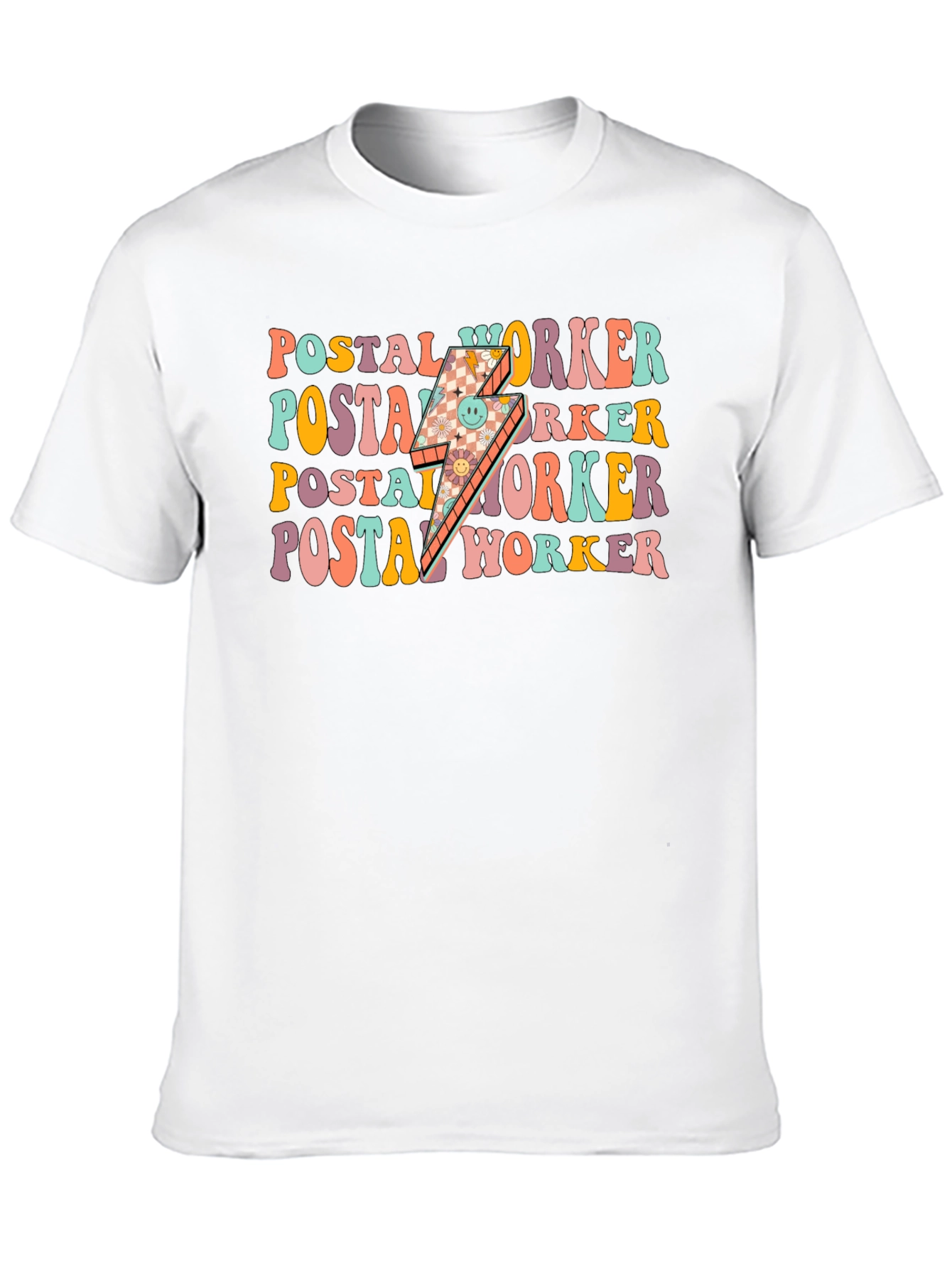 Black Postal Worker Retro Graphic Tee view 10