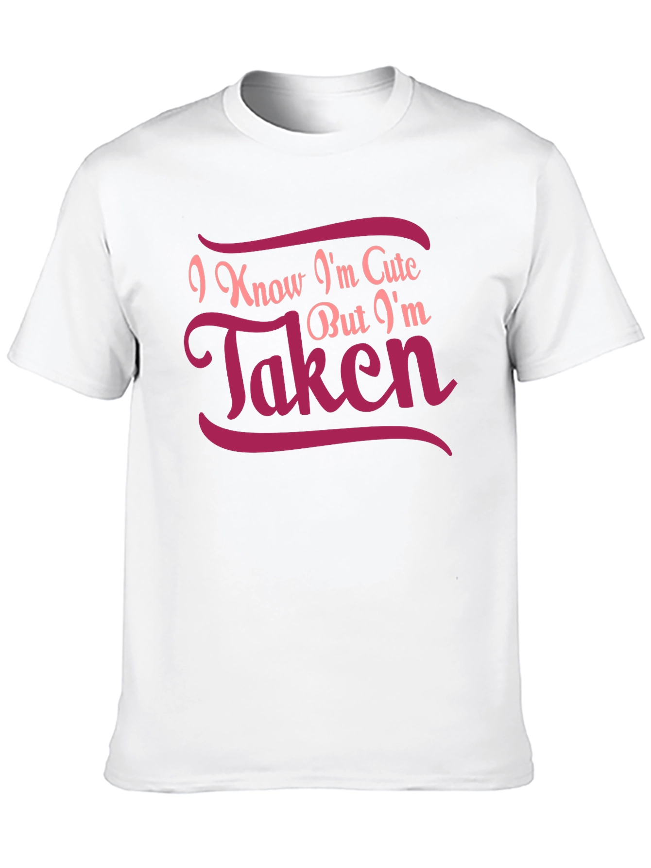 Black Cute But Taken Graphic Tee - Black Cotton T-Shirt view 10