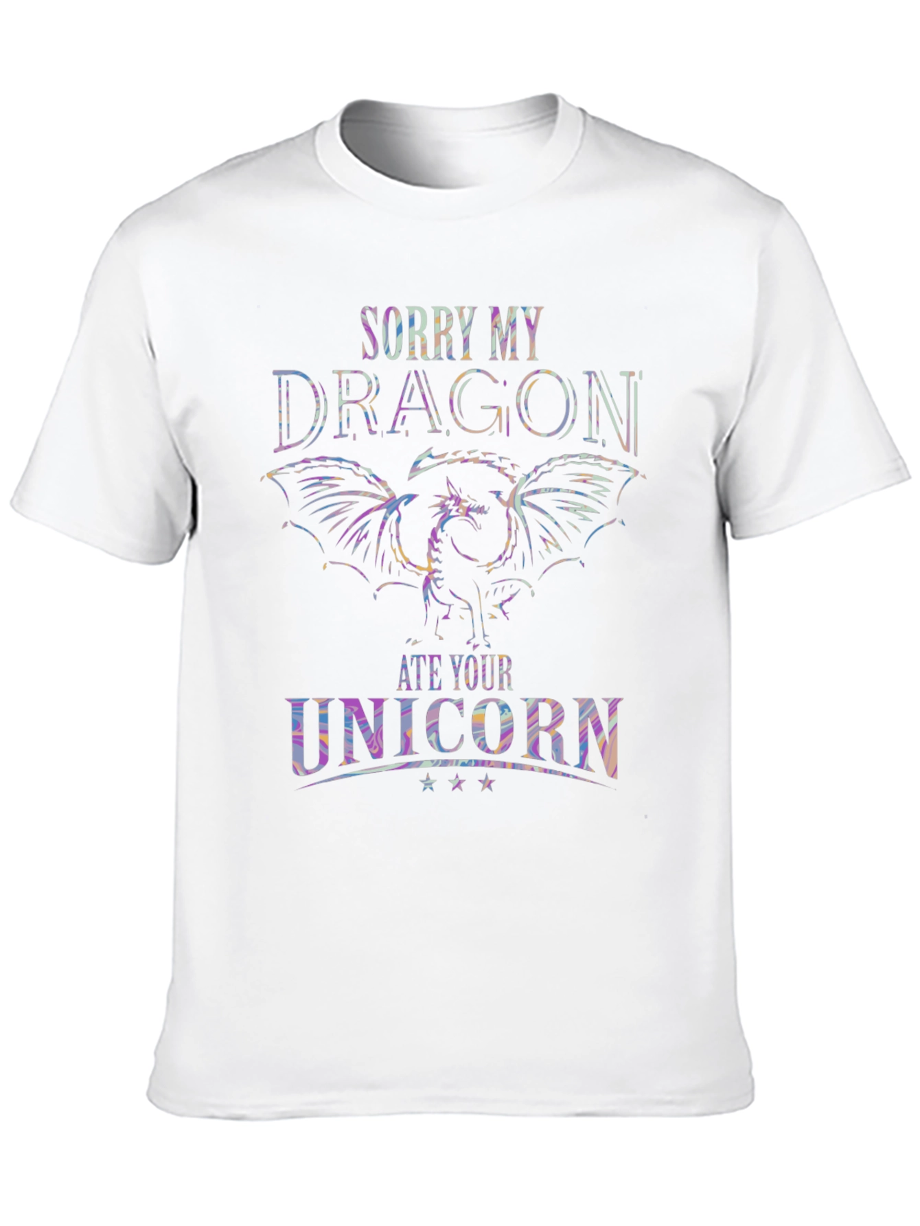 Black Dragon Ate Unicorn T-Shirt - Unique Graphic Tee view 10