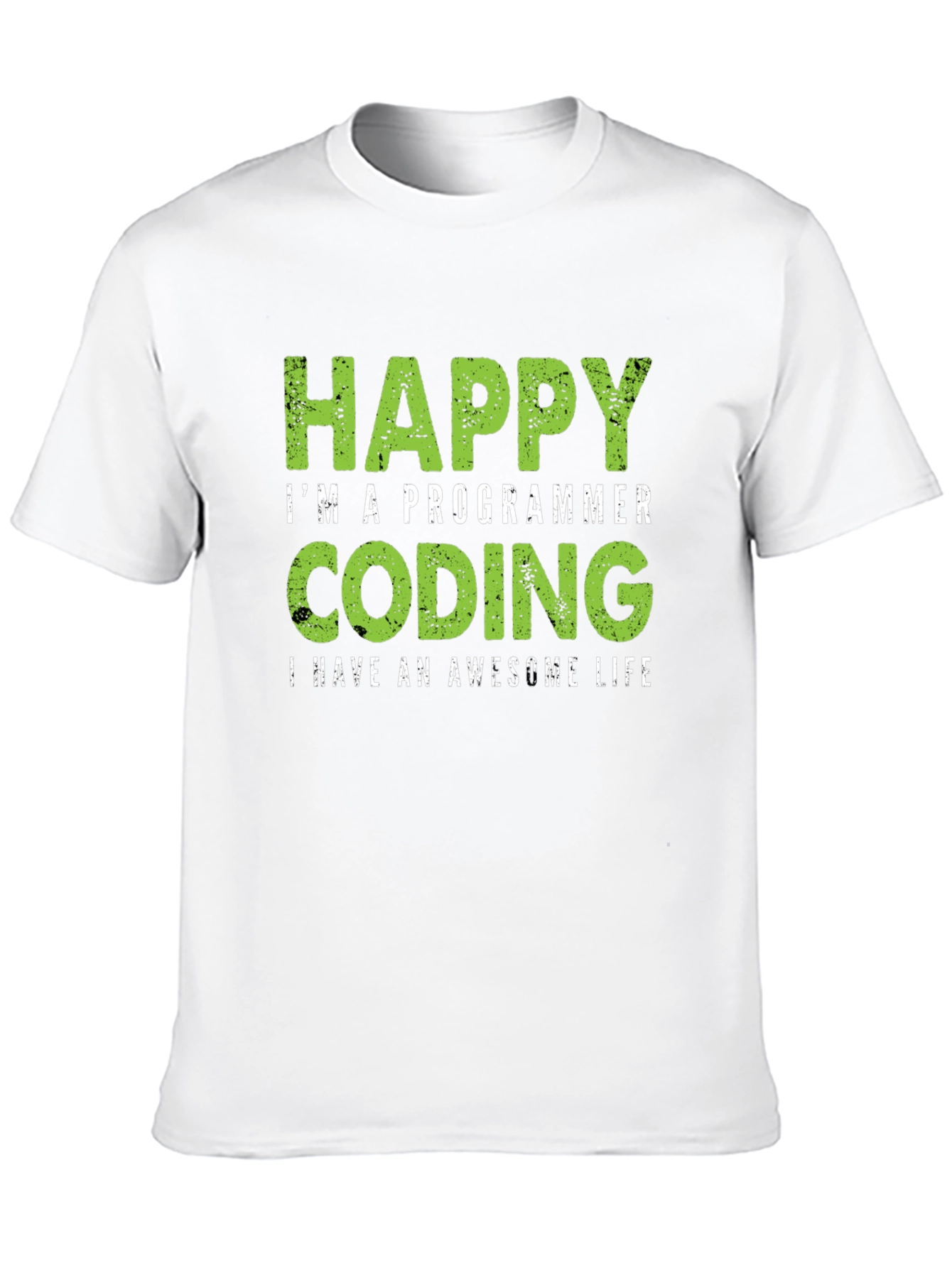 Black Happy Programmer Coding T-Shirt - Awesome Life view 10