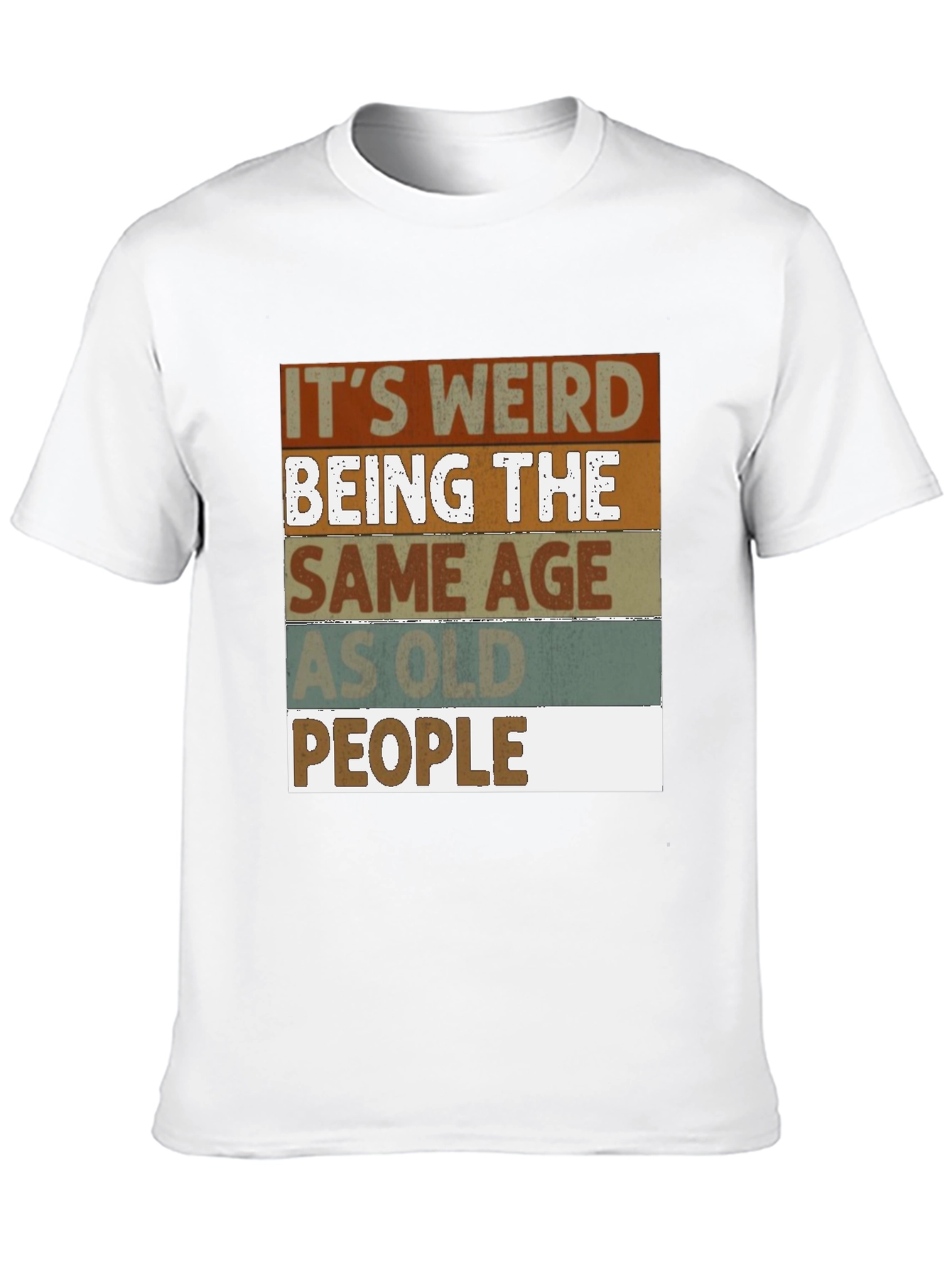 Black Funny "Same Age as Old People" Graphic Tee view 10