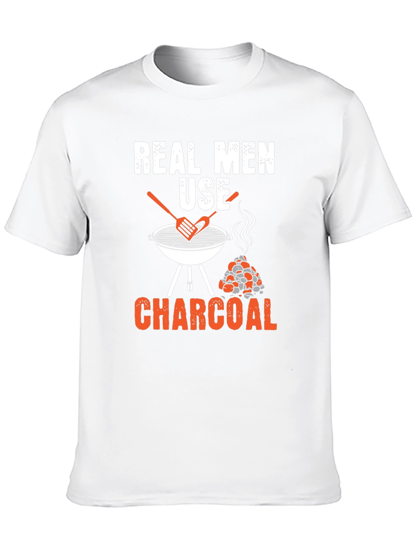 Black Real Men Use Charcoal Graphic Tee view 10