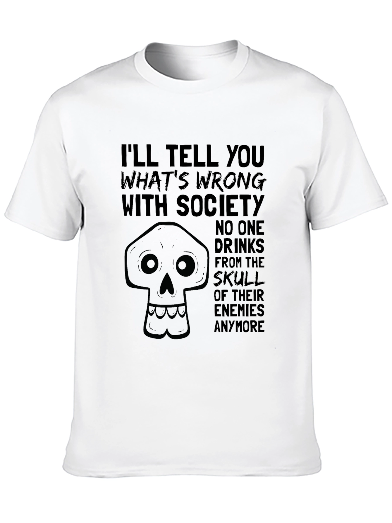 Black Skull of Enemies Graphic Tee - Black view 10