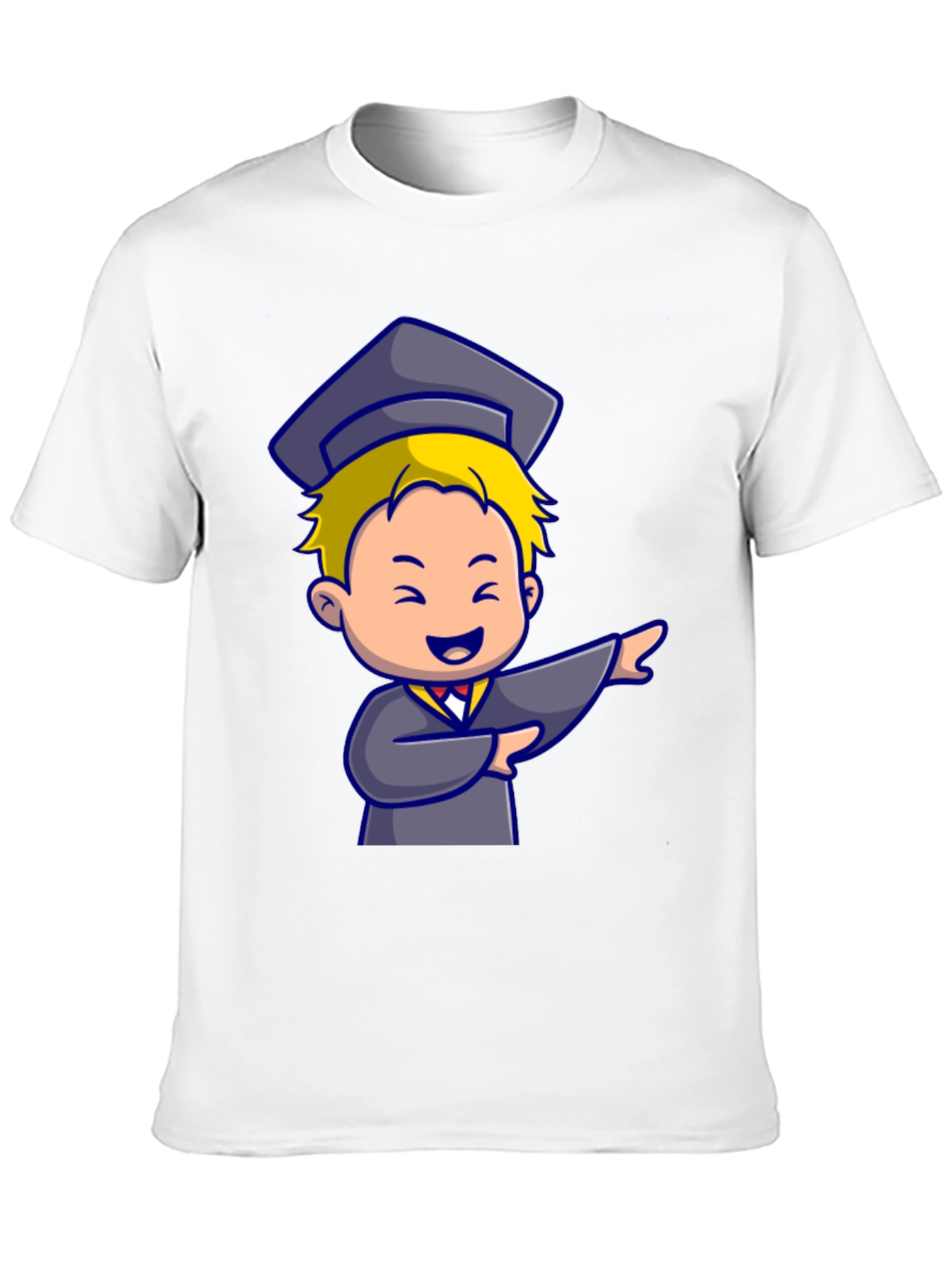 Black Graduation Cartoon Graphic T-Shirt view 10