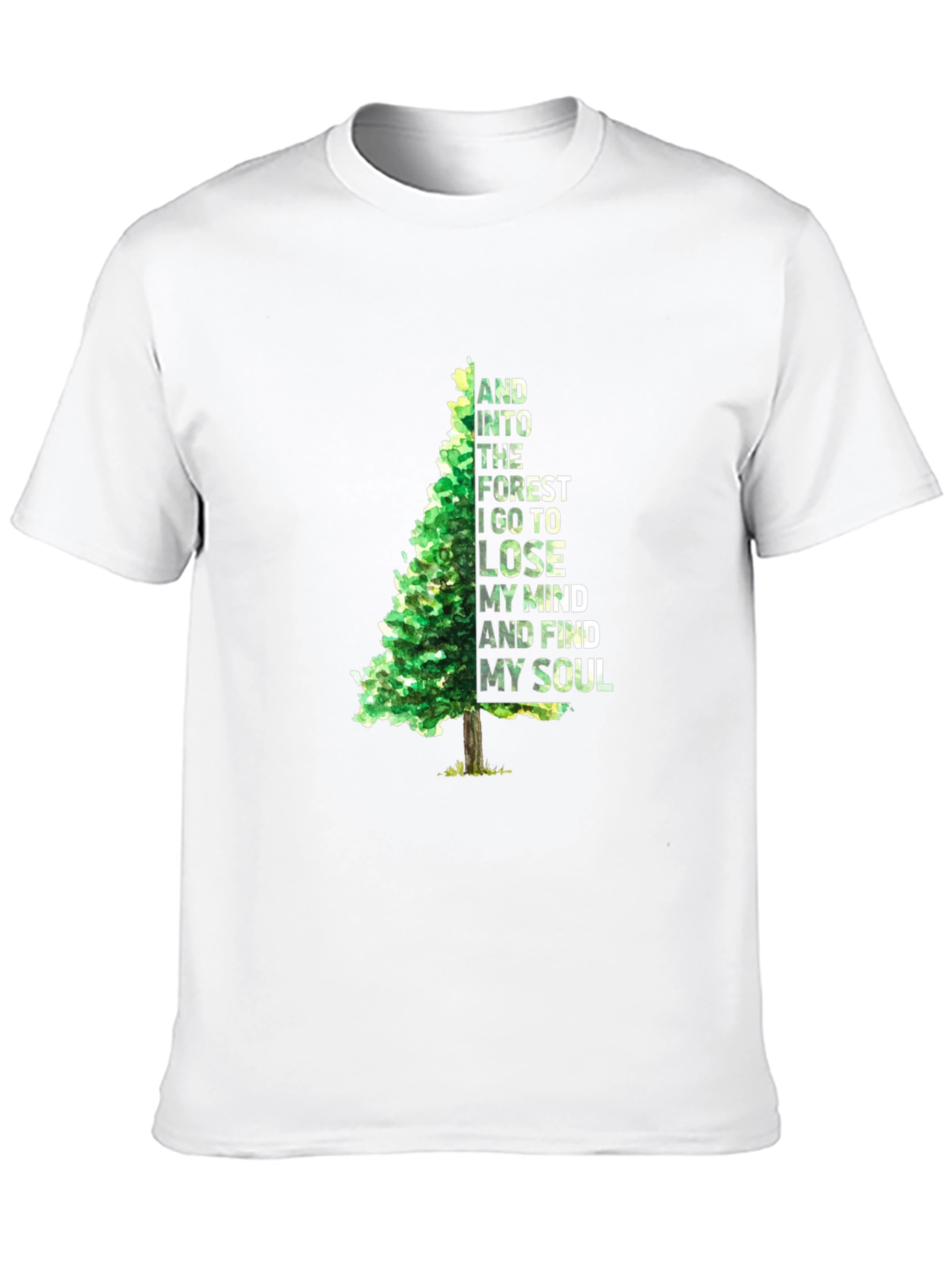 Black Into The Forest Tree Graphic Tee - Relaxed Fit view 10