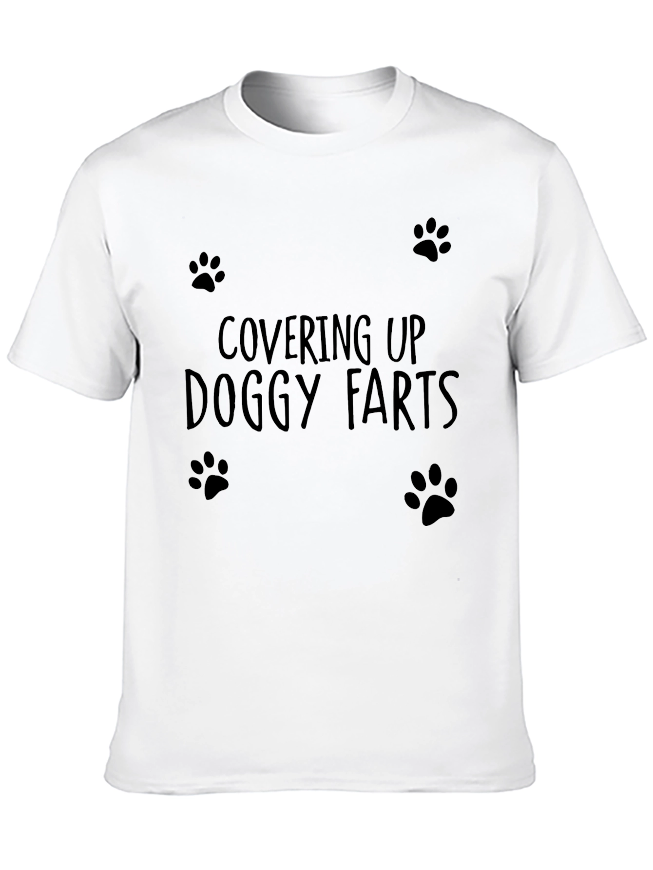 Black Covering Up Doggy Farts Graphic Tee view 10