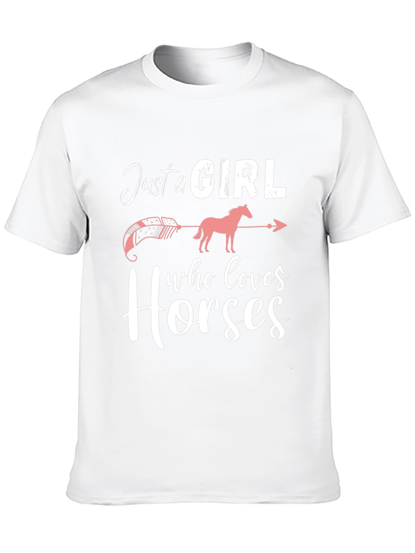 Black Just a Girl Who Loves Horses T-Shirt view 10