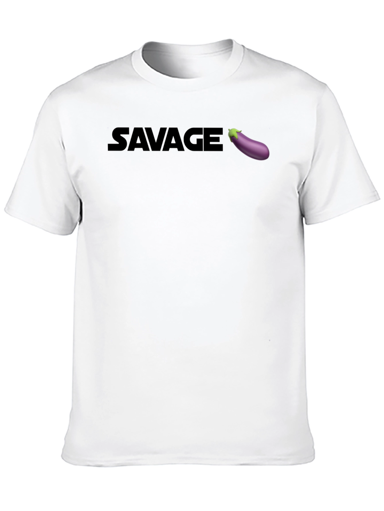 Black Savage Eggplant Graphic Tee - Unisex Black T-Shirt view 10