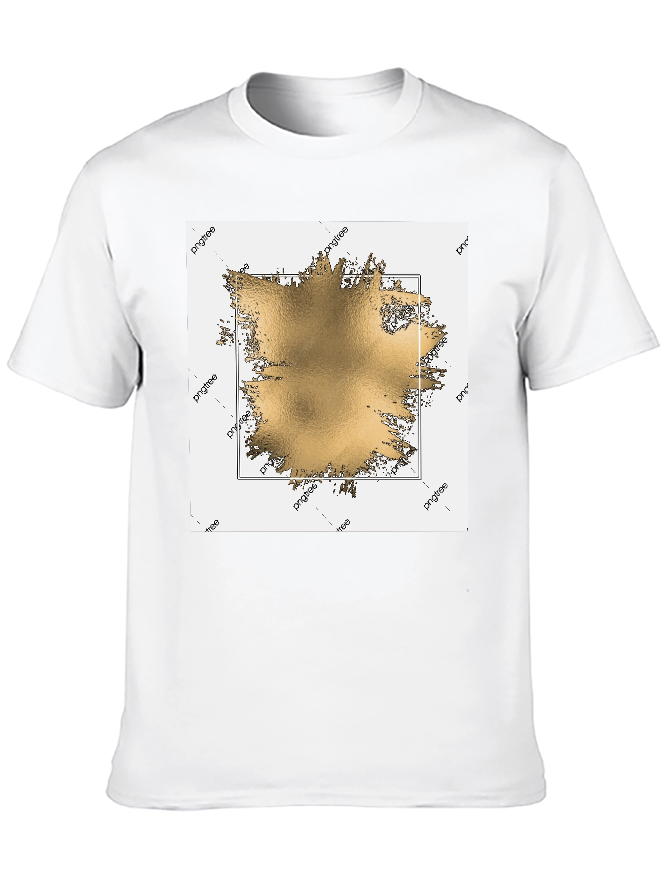 Black Modern Gold Graphic Black T-Shirt view 10