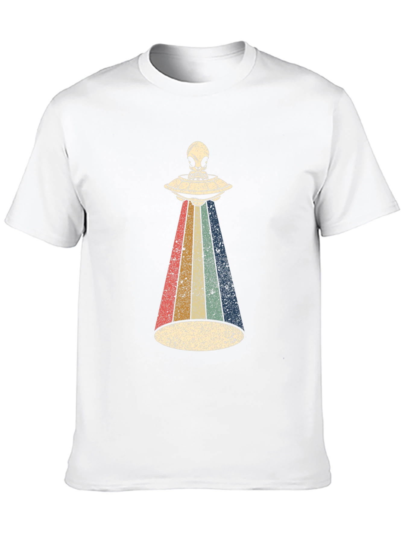 Black Retro Alien UFO T-Shirt view 10