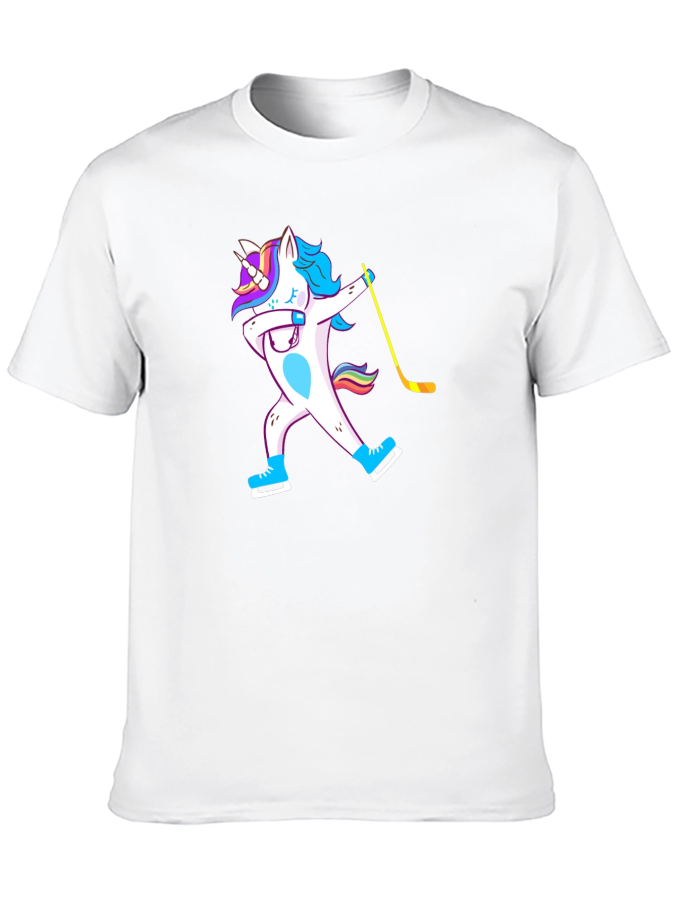 Black Unicorn Dab Hockey T-Shirt - Black view 10