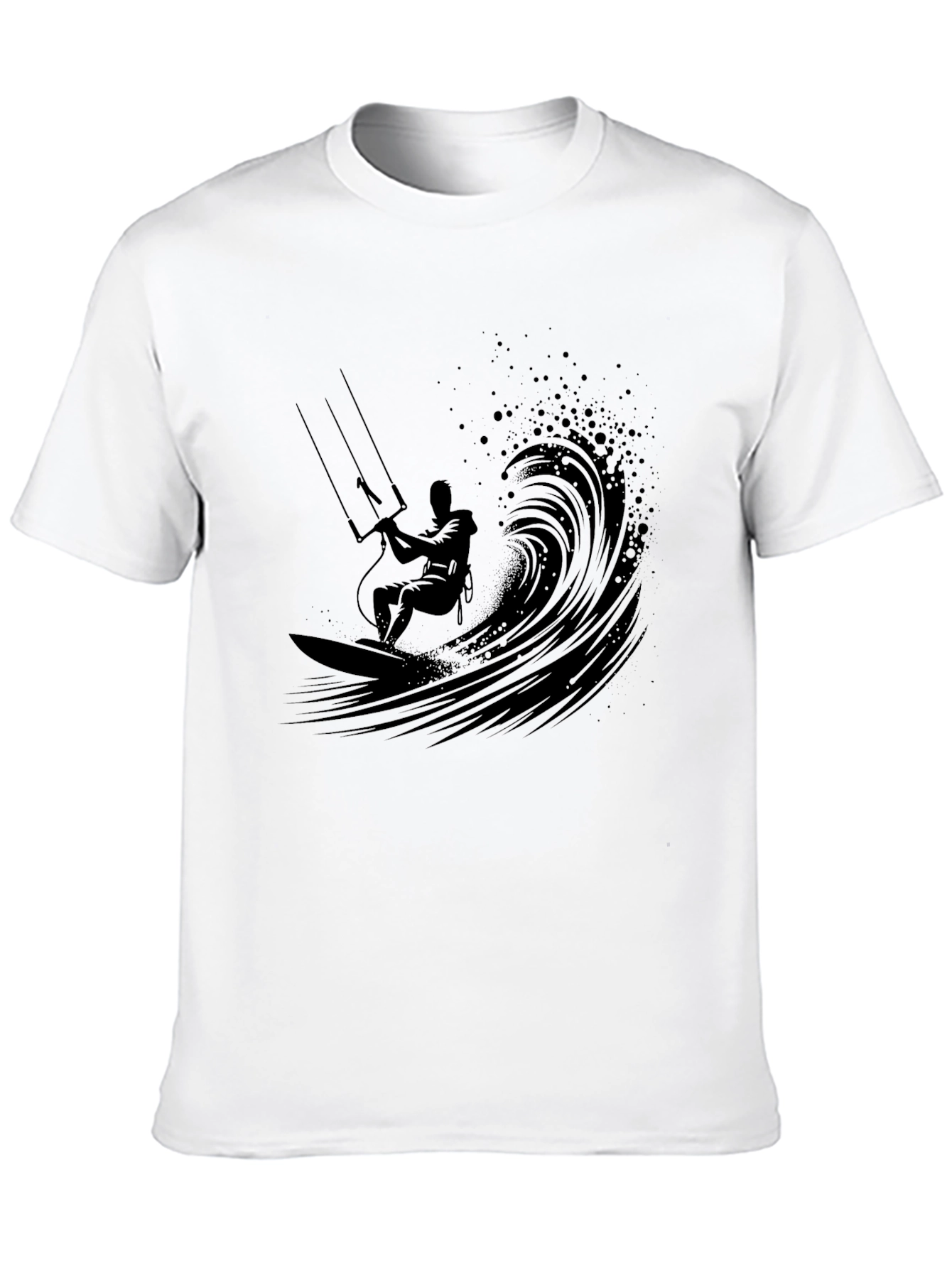 Black Kitesurfer Graphic Tee - Ride the Wave view 10
