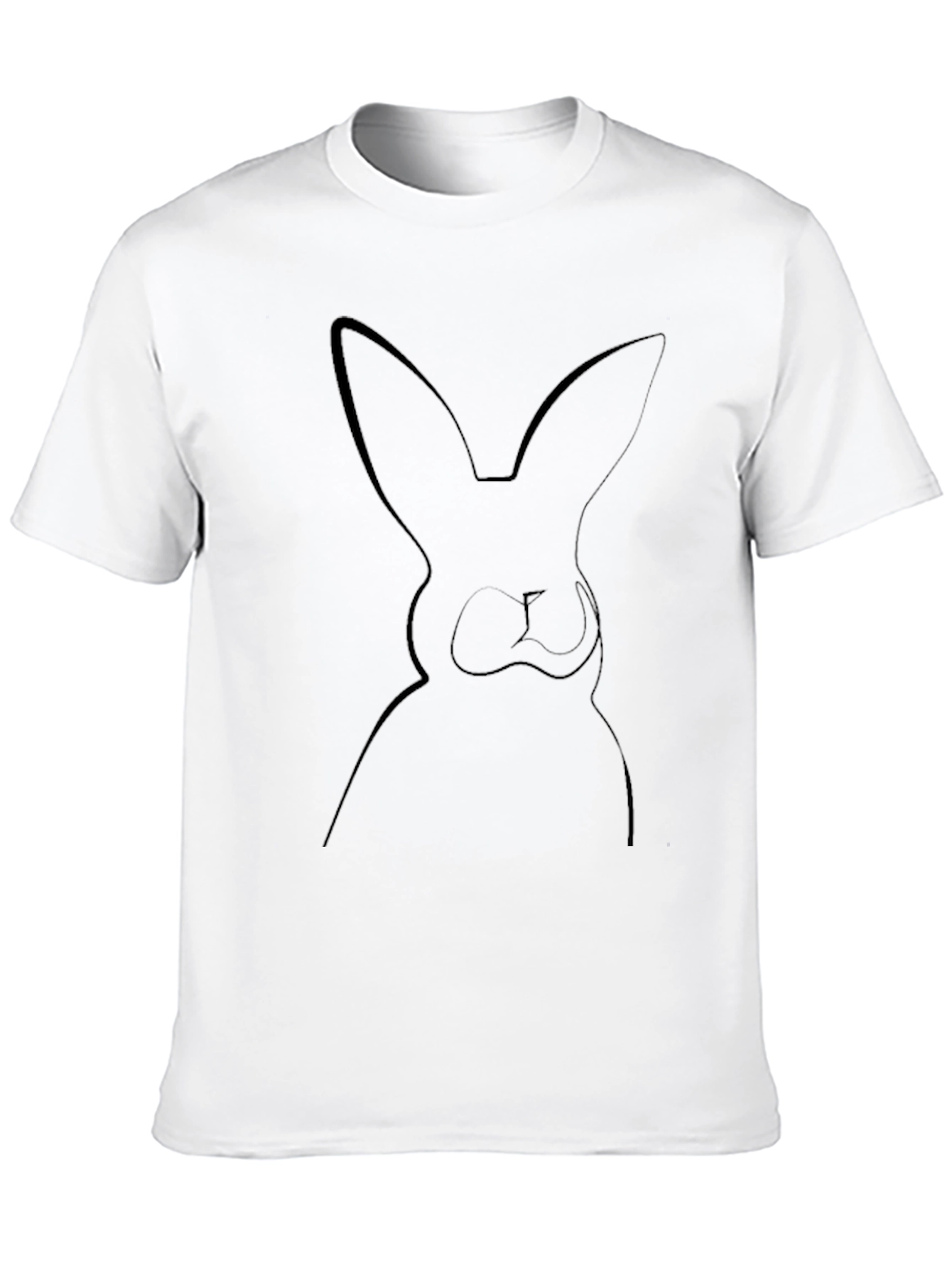 Black Rabbit Silhouette Tee - Soft Cotton Blend view 10
