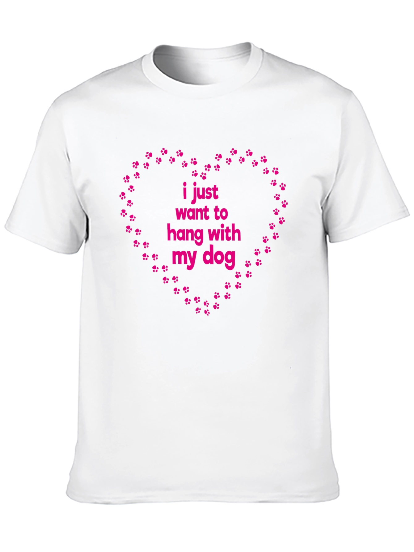 Black Dog Lover T-Shirt - Hang With My Dog Paw Print Heart view 10