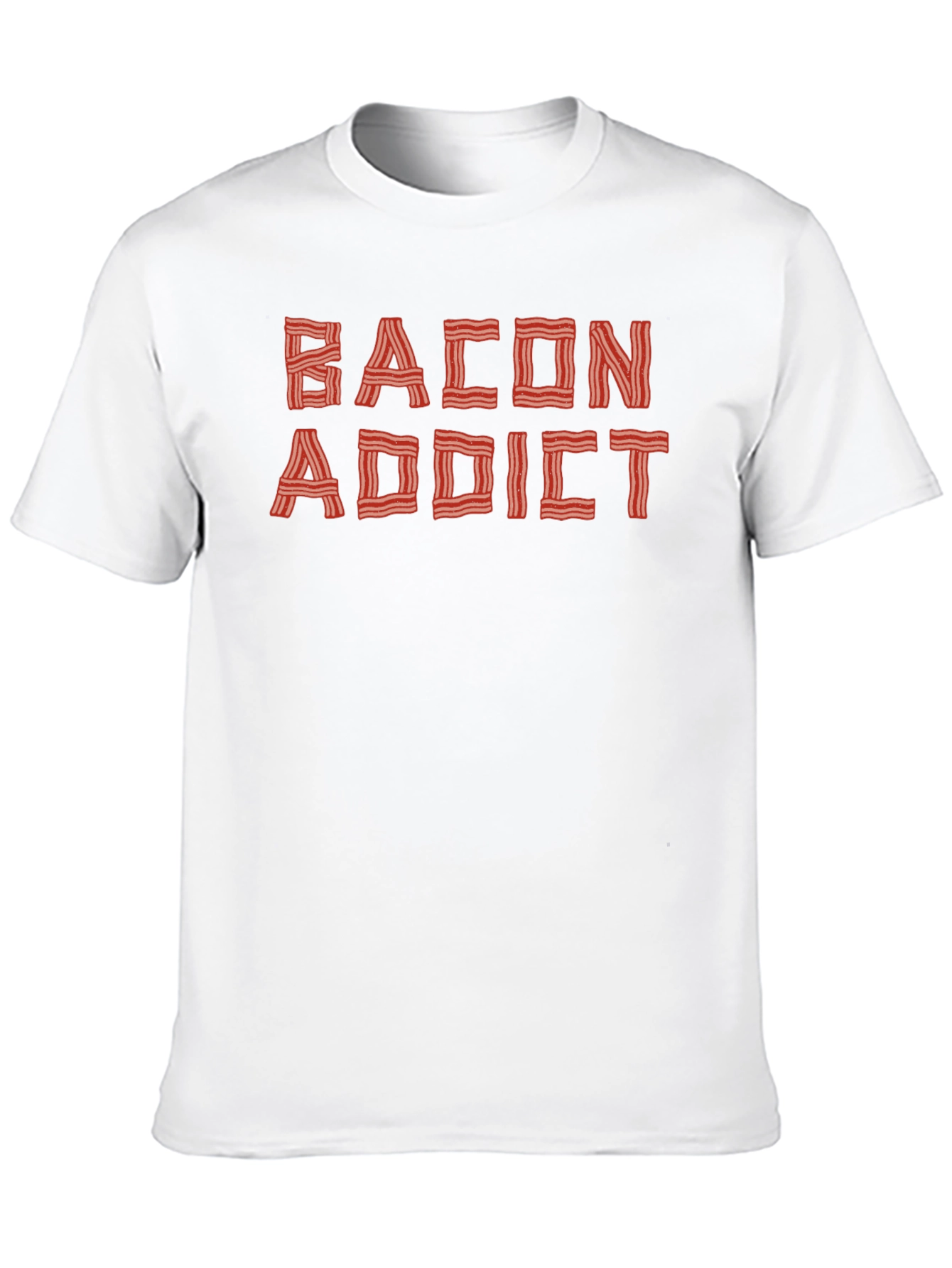 Black Bacon Addict Graphic Tee - Funny Food Lover T-Shirt view 10