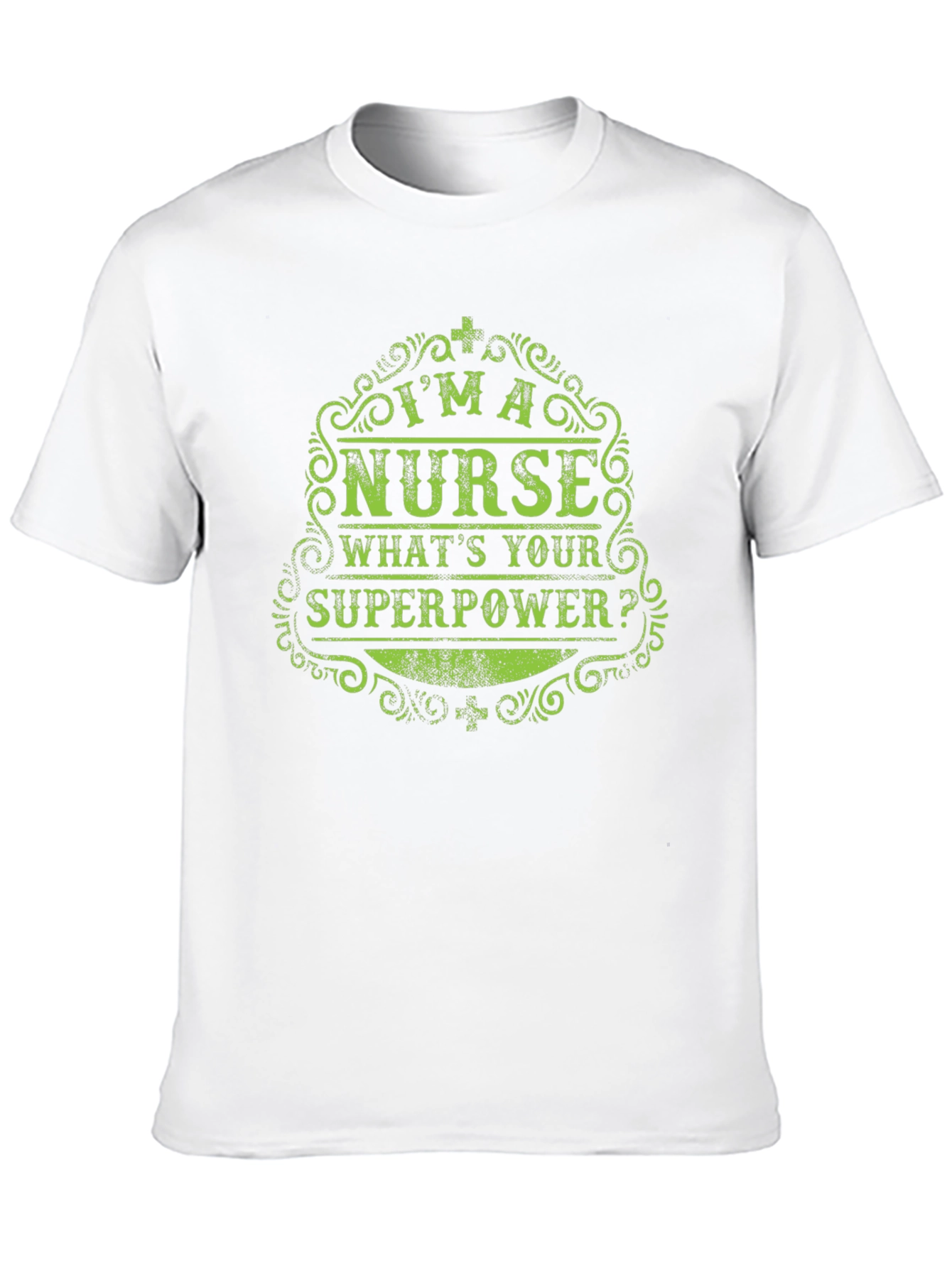 Black I'm a Nurse, What's Your Superpower? T-Shirt view 10