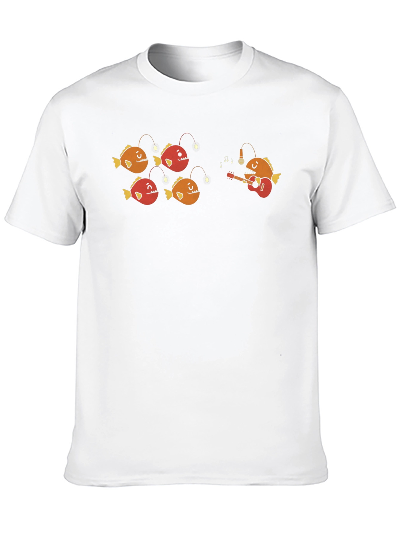 Black Anglerfish Band Graphic T-Shirt - Black Crew Neck Tee view 10