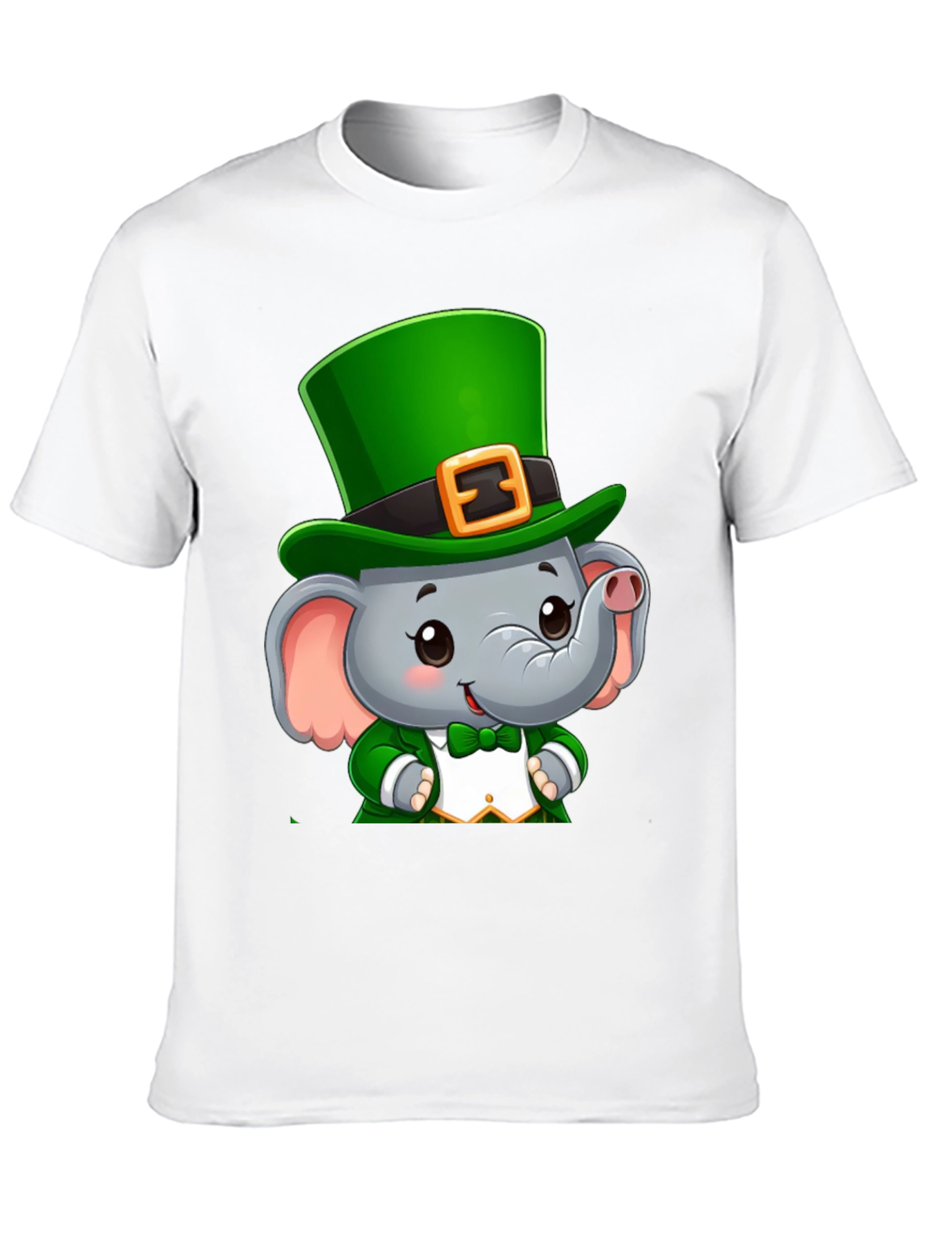 Black St. Patrick's Day Elephant T-Shirt view 10