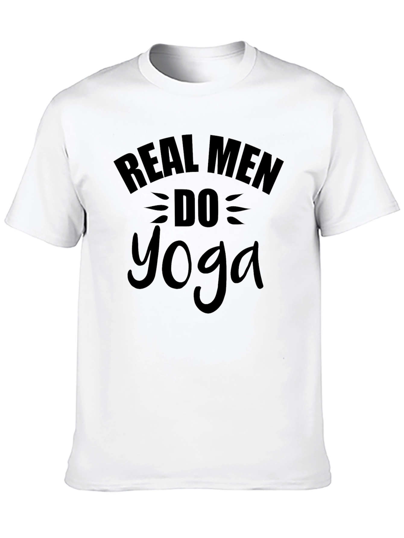 Black Real Men Do Yoga Graphic T-Shirt view 10