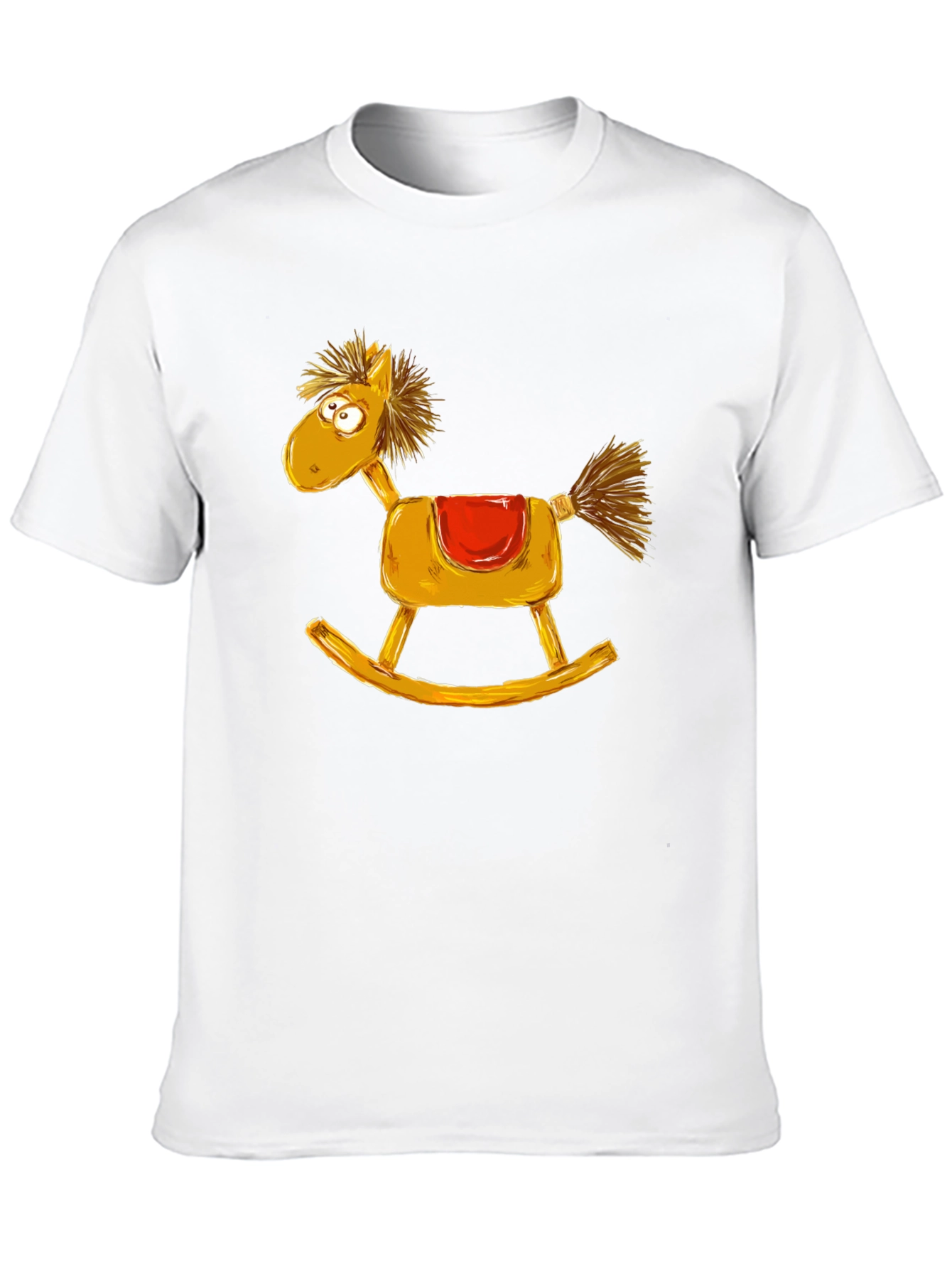 Black Rocking Horse Graphic Tee - Quirky Style view 10