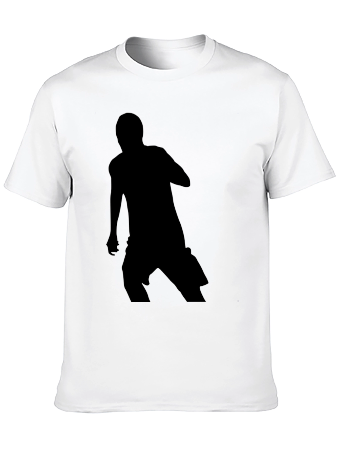 Black Men's Silhouette Graphic Print T-Shirt view 10