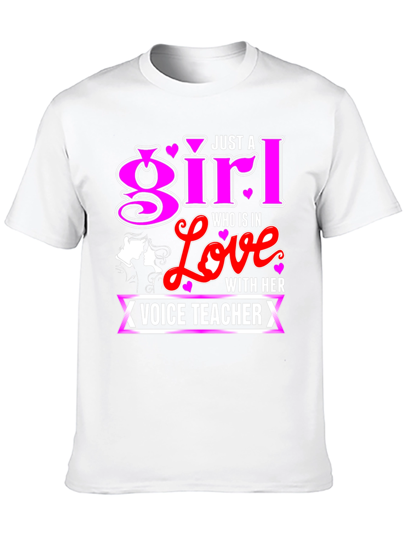 Black Just a Girl in Love with Her Voice Teacher T-Shirt view 10