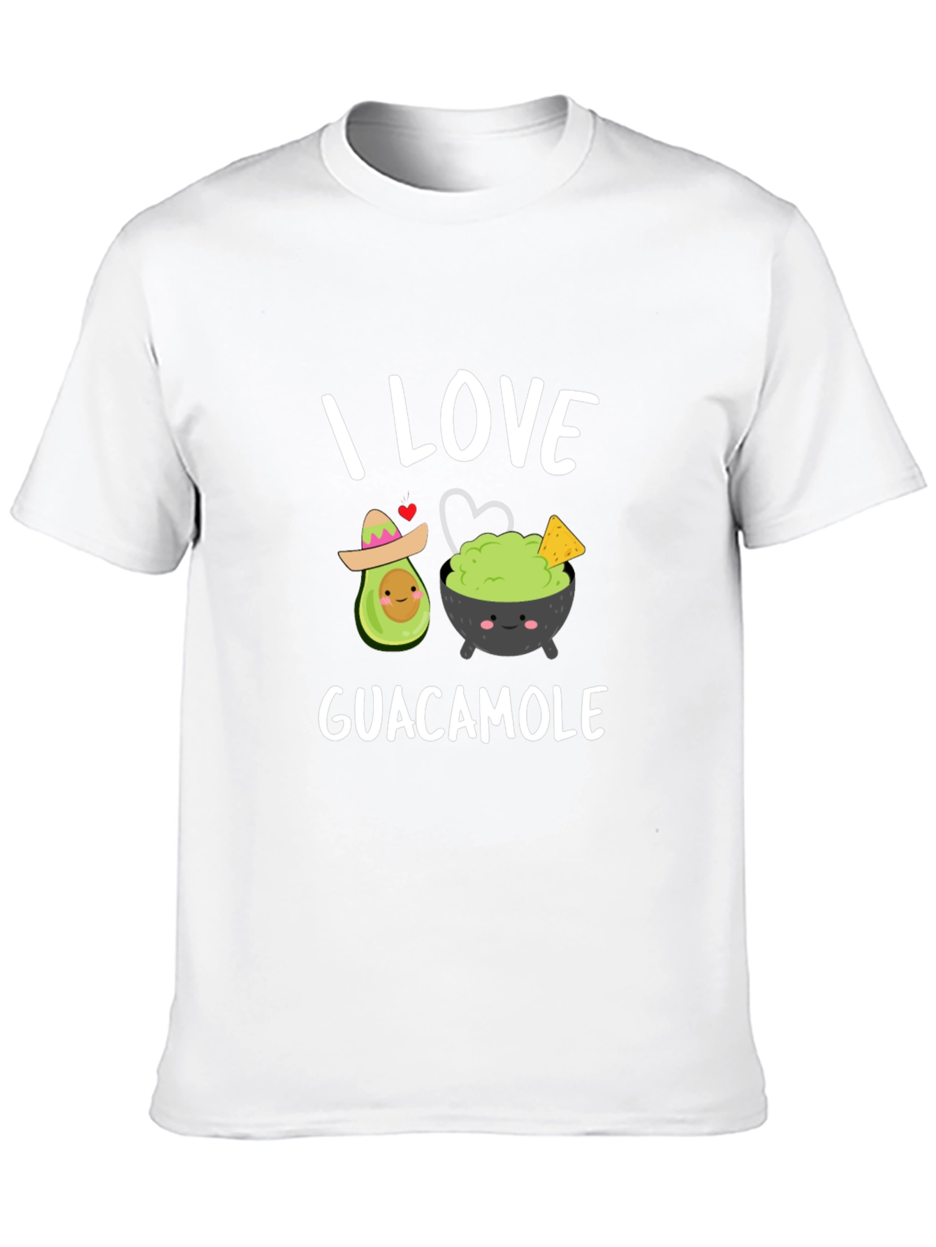 Black I Love Guacamole T-Shirt - Avocado & Dip Design view 10