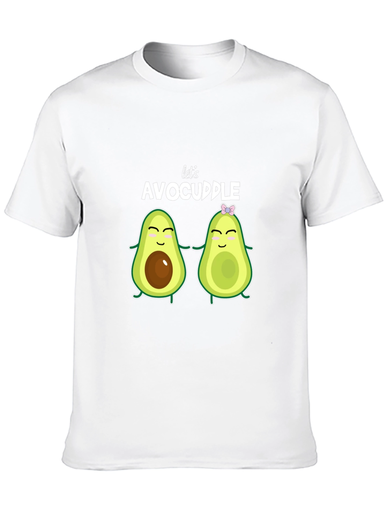 Black Let's Avocuddle Black T-Shirt view 10