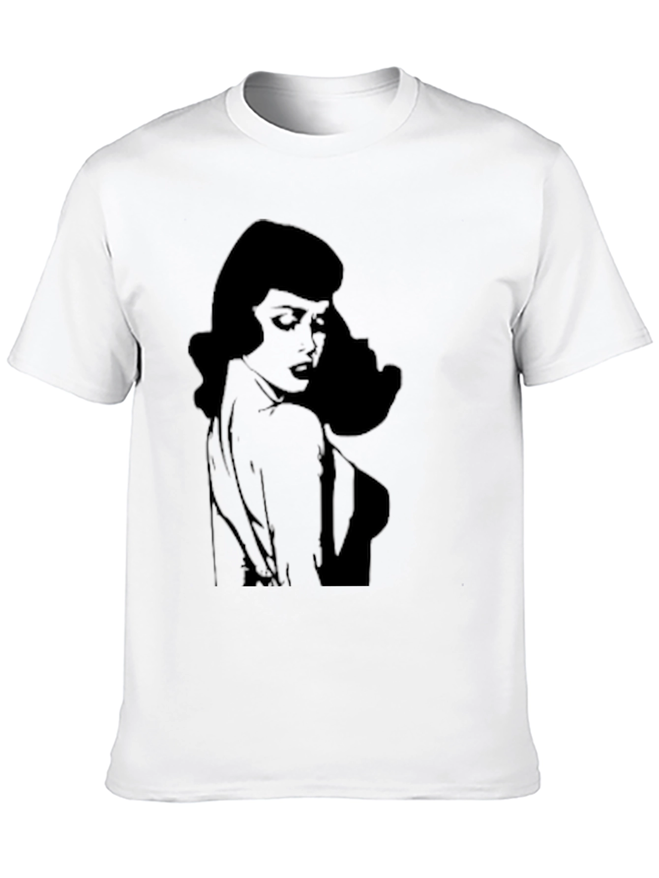 Black Retro Silhouette Graphic T-Shirt - Black view 10