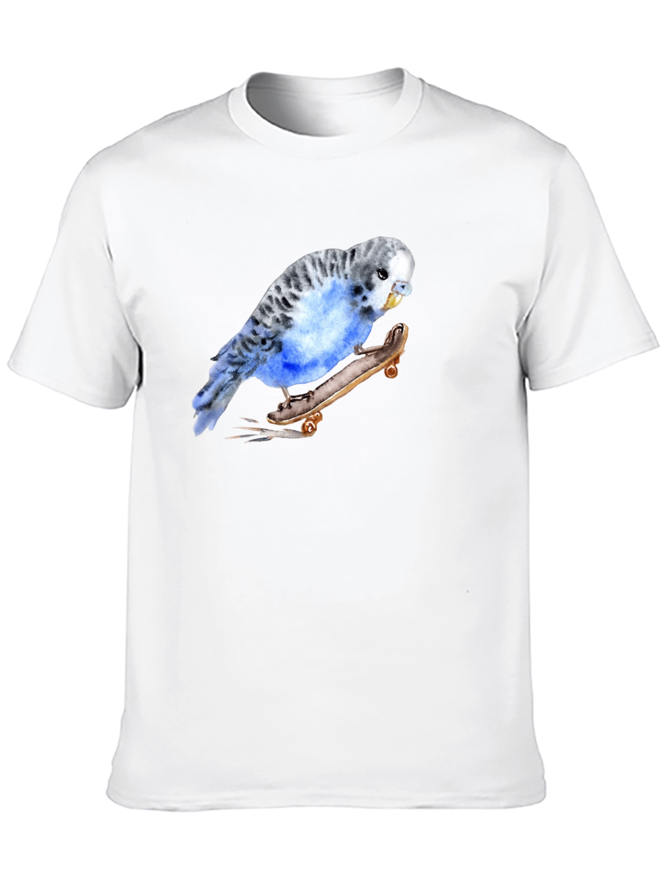 Black Parakeet Skateboard Graphic Tee - Unique Bird Lover Design view 10