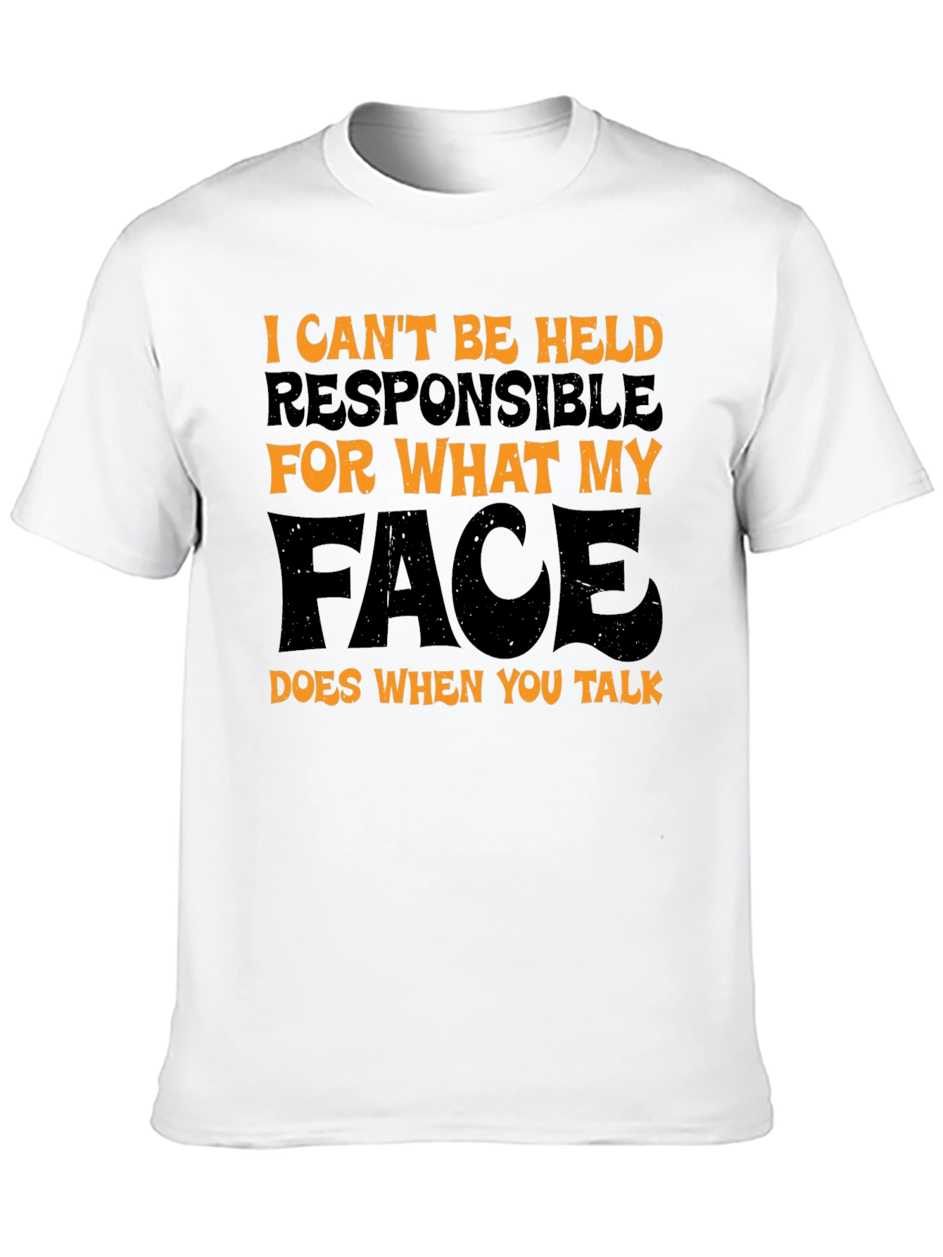 Black Funny Face T-Shirt - Talk Sarcasm Humor Tee view 10