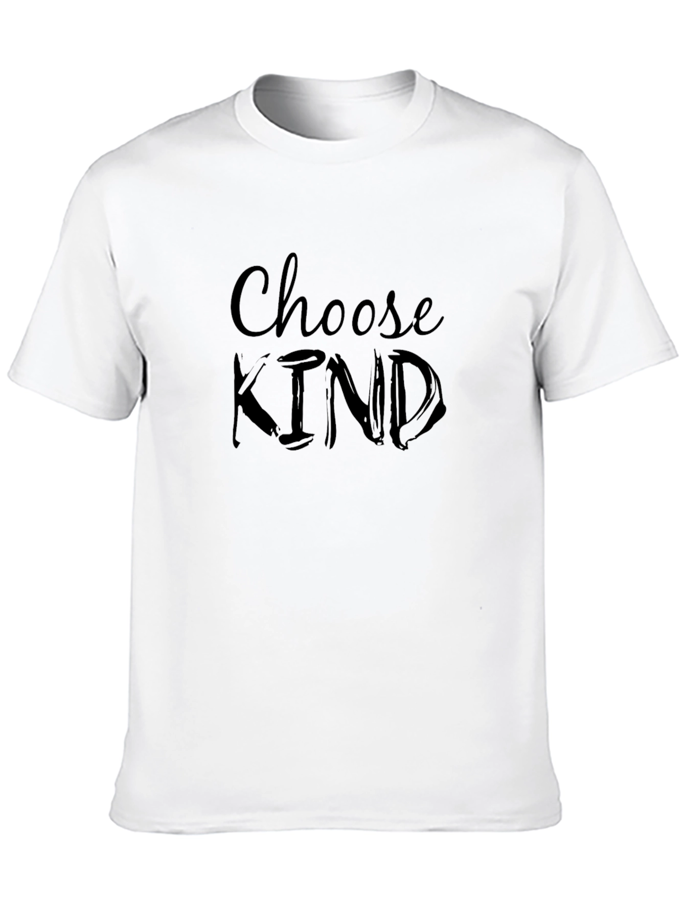 Black Choose Kind Graphic Tee - Soft Cotton Crew Neck view 10