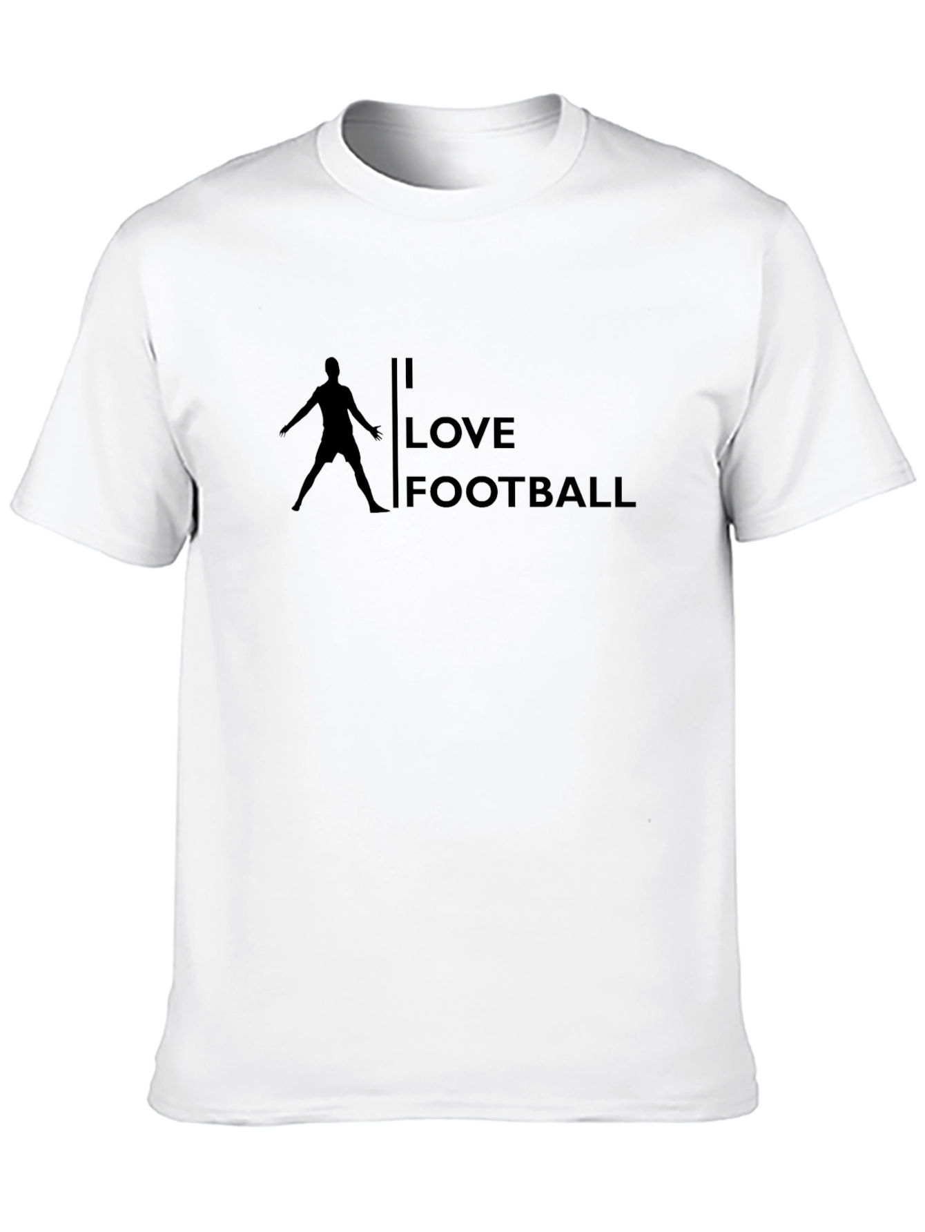 Black I Love Football Graphic T-Shirt view 10