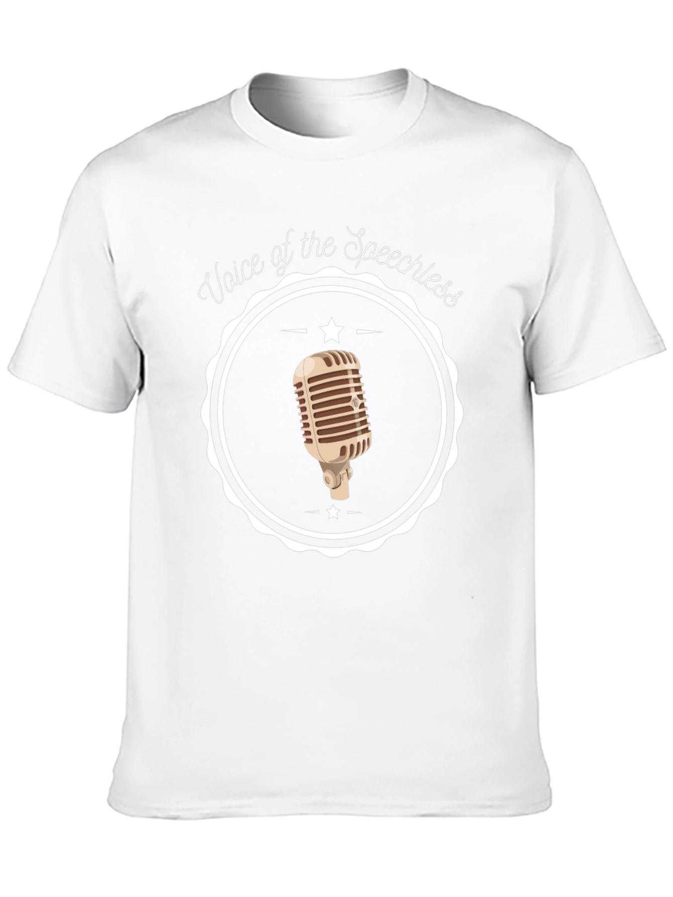Black Voice of the Speechless Microphone Graphic Tee view 10