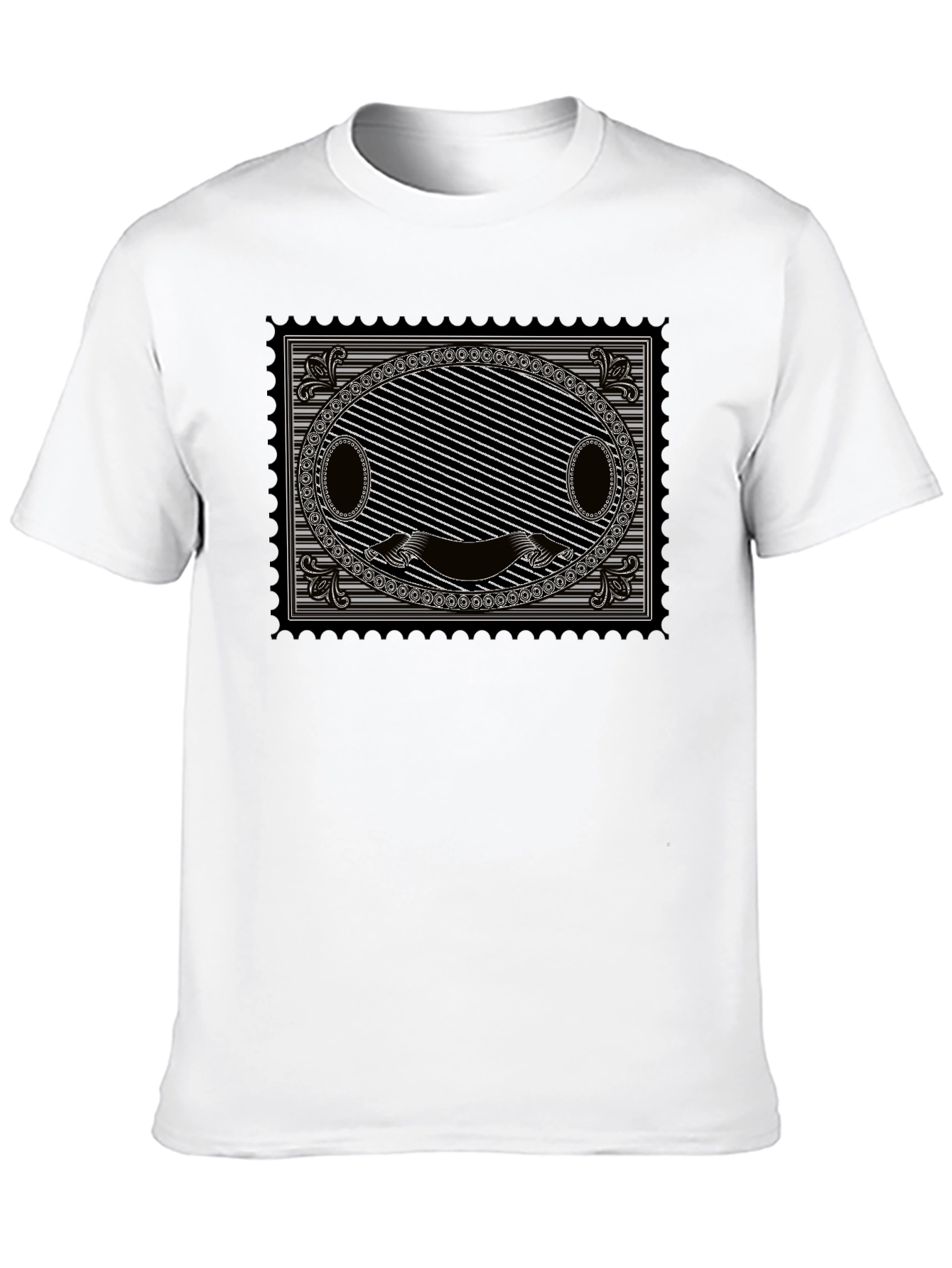 Black Novelty Stamp Style Graphic Tee view 10