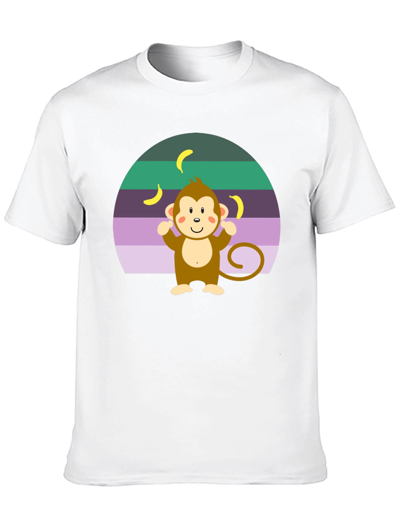 Black Monkey Banana T-Shirt Funny Cartoon view 10
