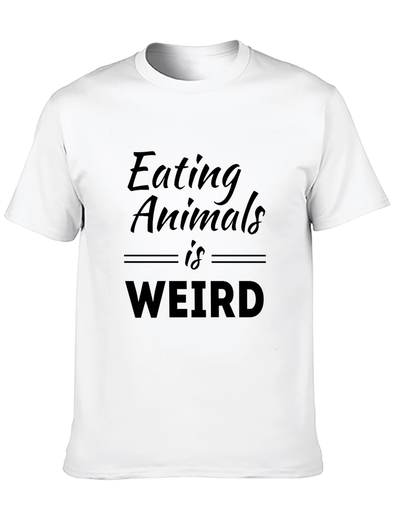 Black Eating Animals is Weird T-Shirt view 10