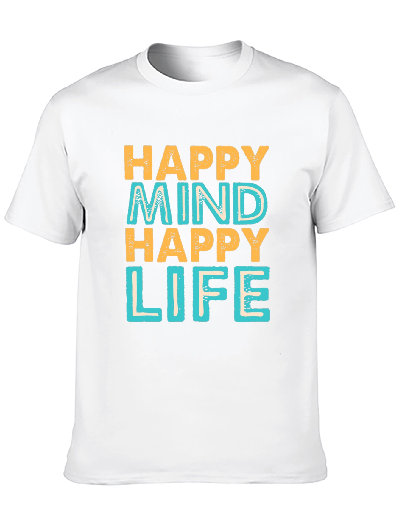 Black Happy Mind Happy Life Graphic Tee view 10