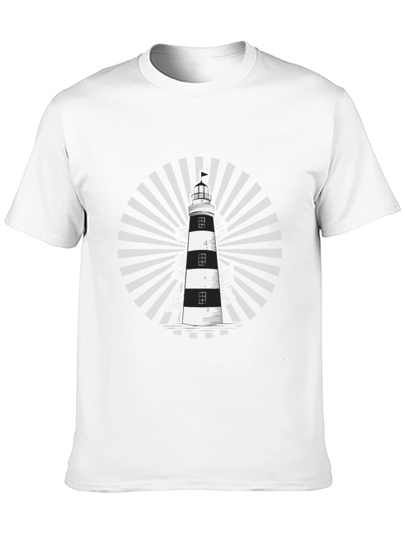 Black Lighthouse Graphic Tee - Black Cotton Shirt view 10