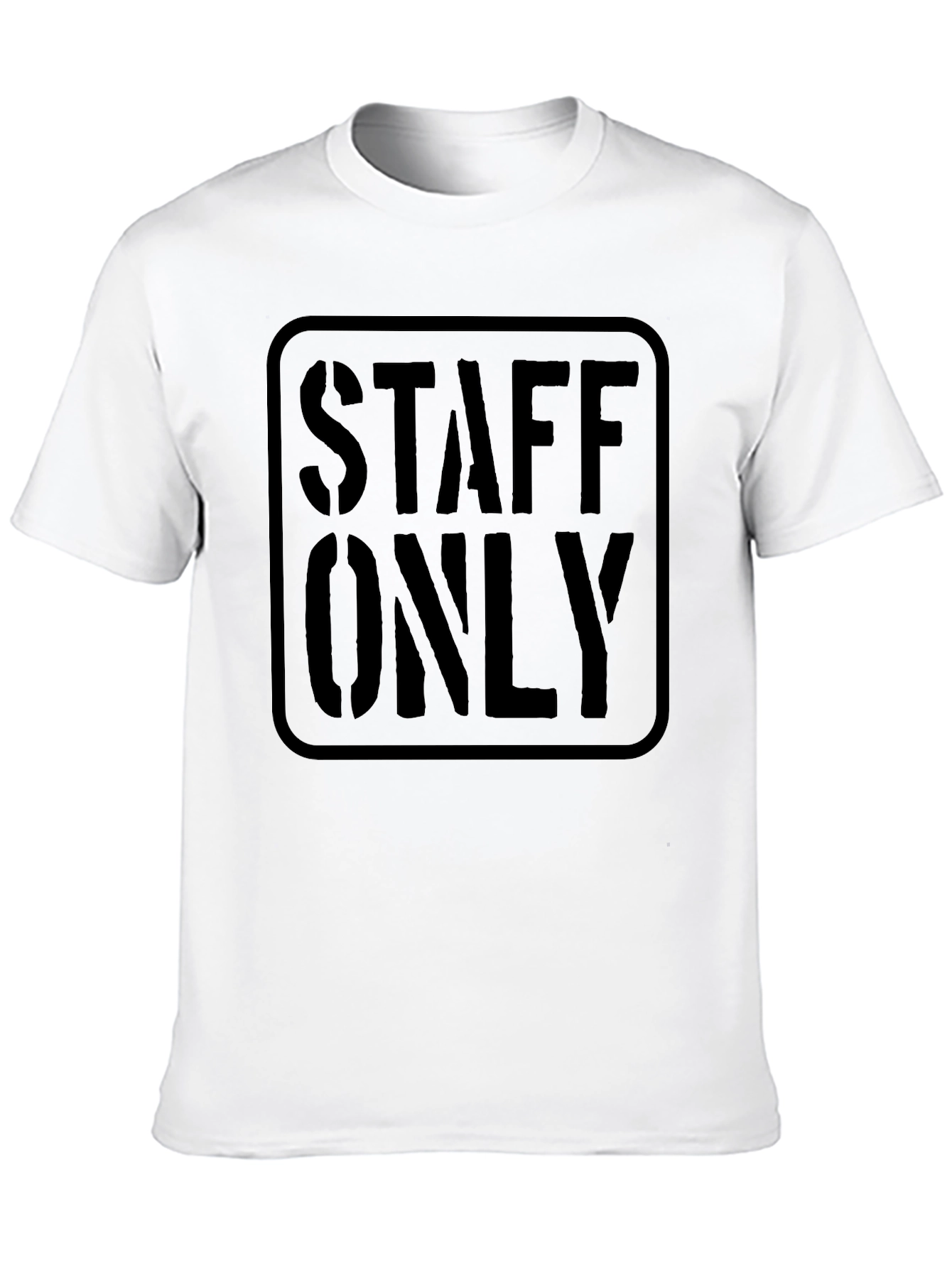 Black Staff Only Graphic T-Shirt - Black Tee view 10