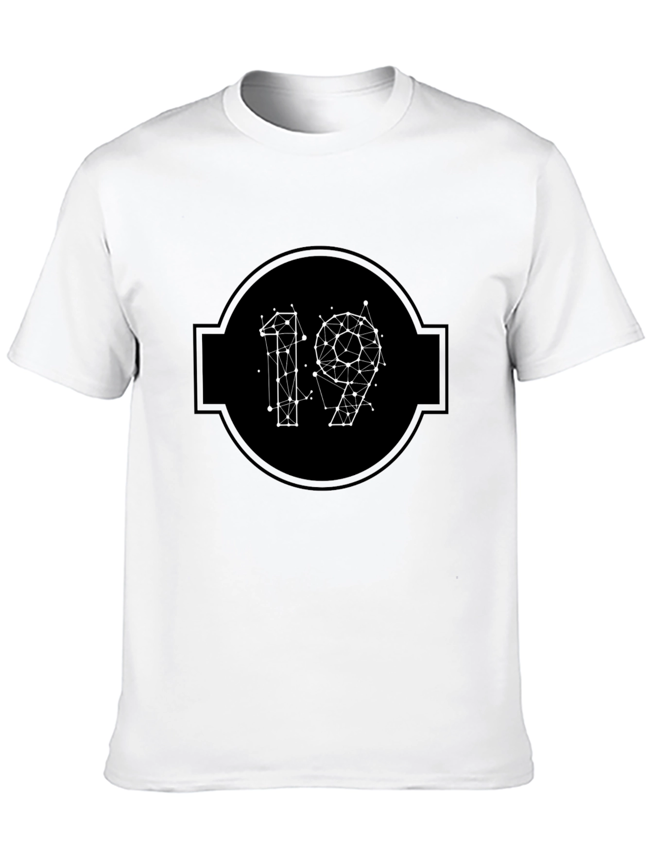 Black Abstract 19 Graphic Tee - Black view 10
